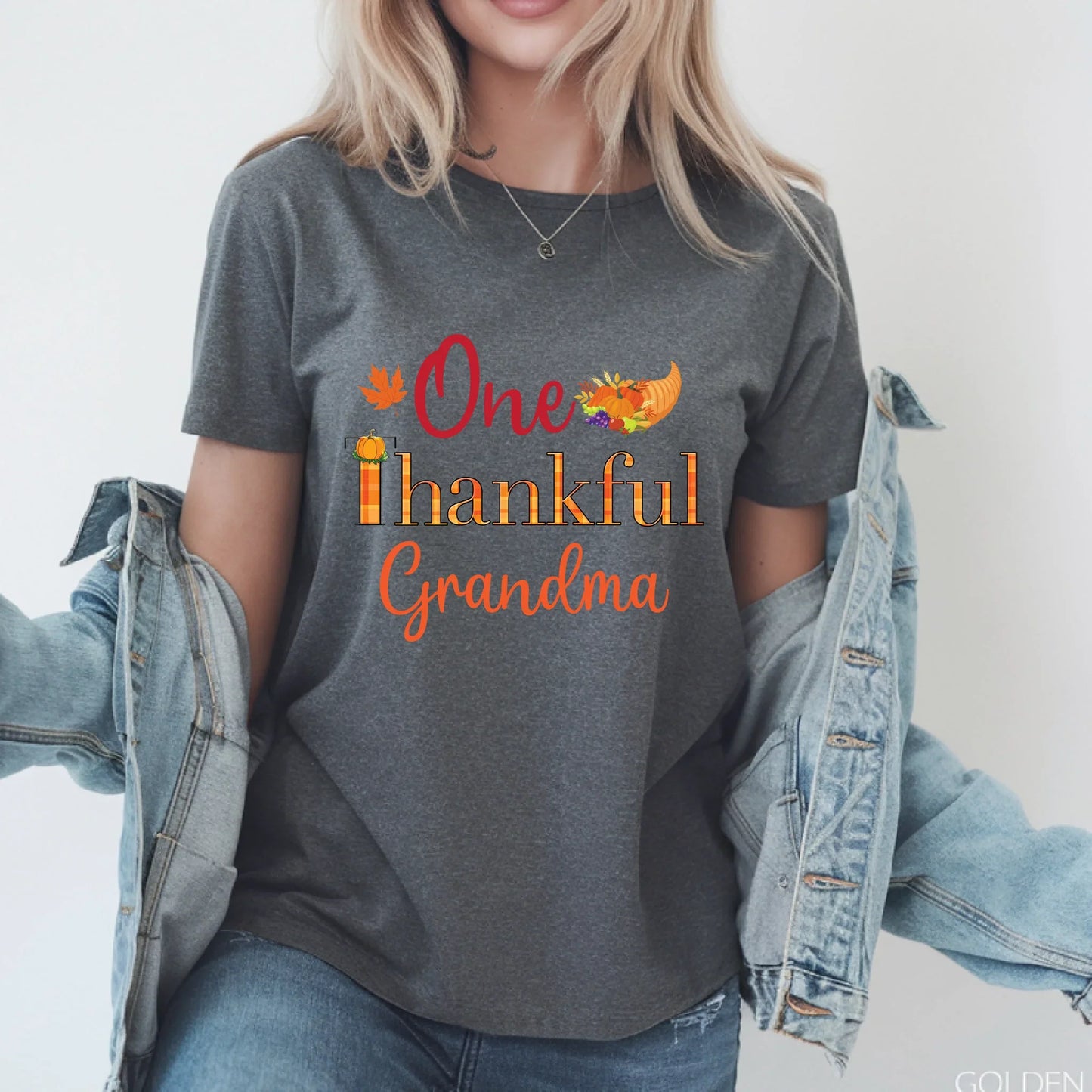 One Thankful Family Shirt – Fall Thanksgiving T-Shirt for Family Hoodie, Sweatshirt | InkThreadWorks.com (Image 1)