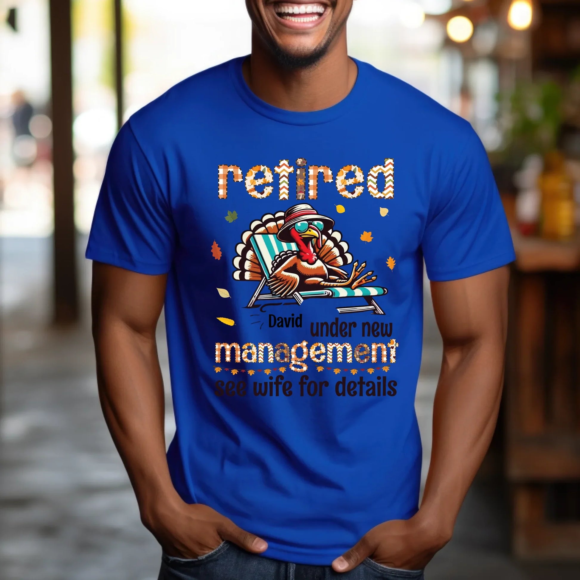 Personalized Thanksgiving Retired Shirt – Under New Management, Custom Name Hoodie, Sweatshirt | InkThreadWorks.com (Image 5)