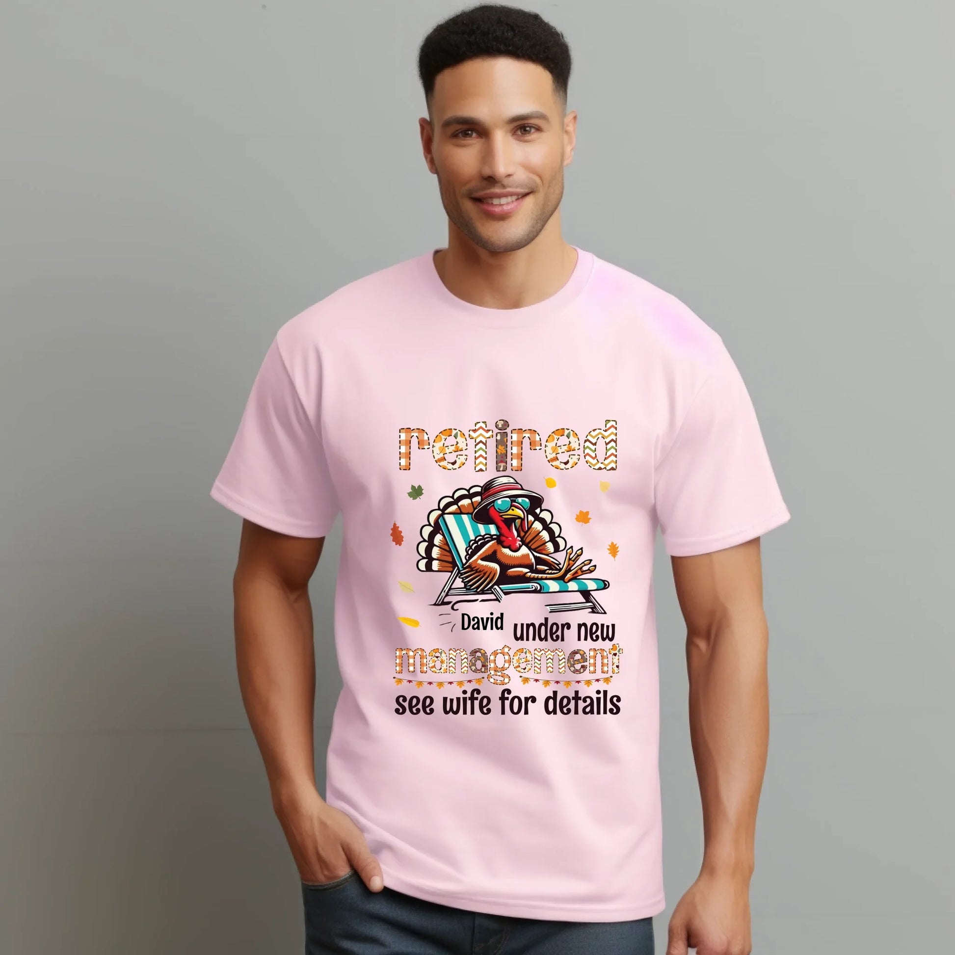 Personalized Thanksgiving Retired Shirt – Under New Management, Custom Name Hoodie, Sweatshirt | InkThreadWorks.com (Image 3)