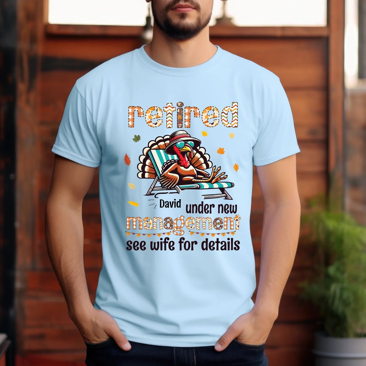 Personalized Thanksgiving Retired Shirt – Under New Management, Custom Name Hoodie, Sweatshirt | InkThreadWorks.com (Image 4)
