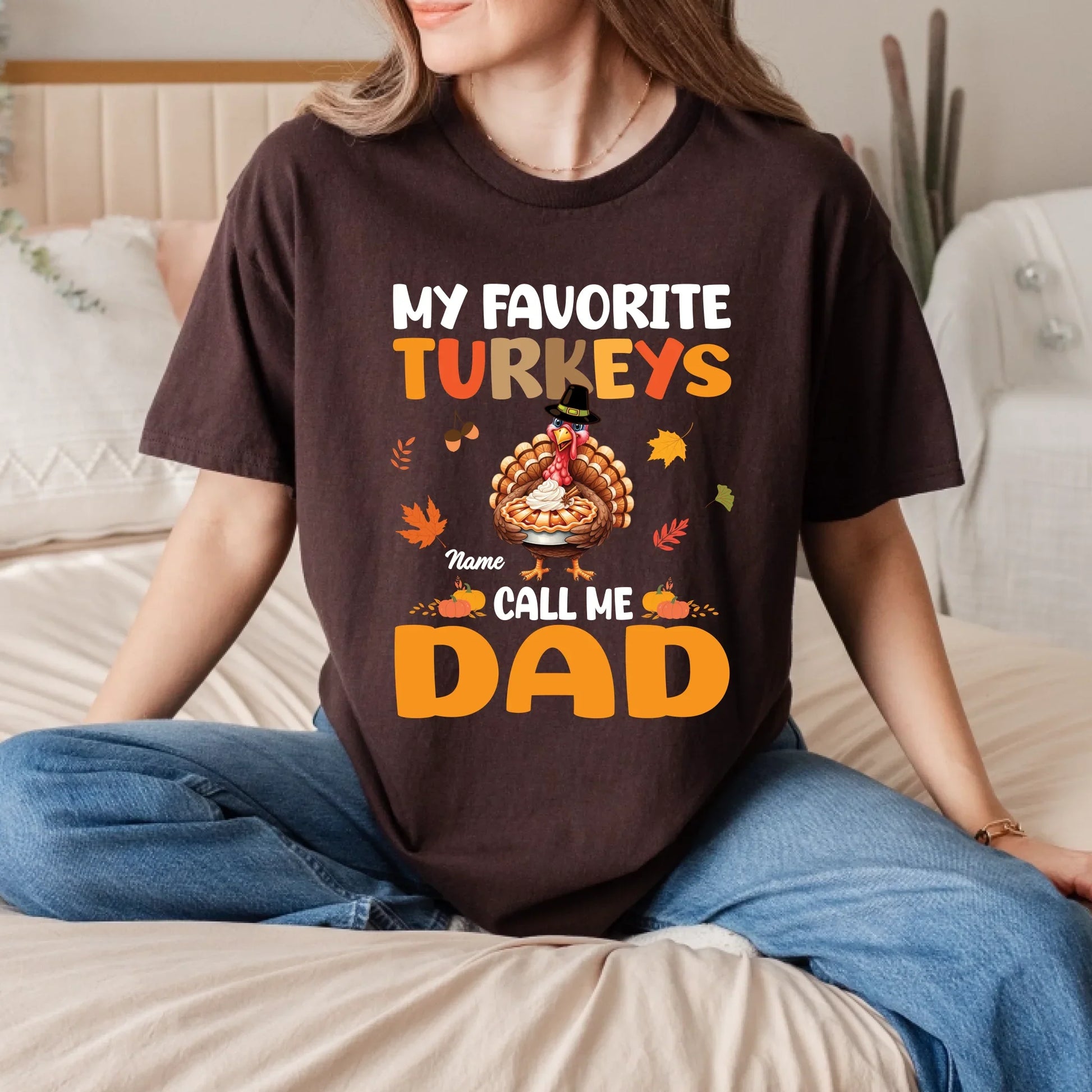 Funny Thanksgiving Mom Shirt – My Favorite Turkeys Call Me Mom Fall Tee Hoodie, Sweatshirt | InkThreadWorks.com (Image 5)