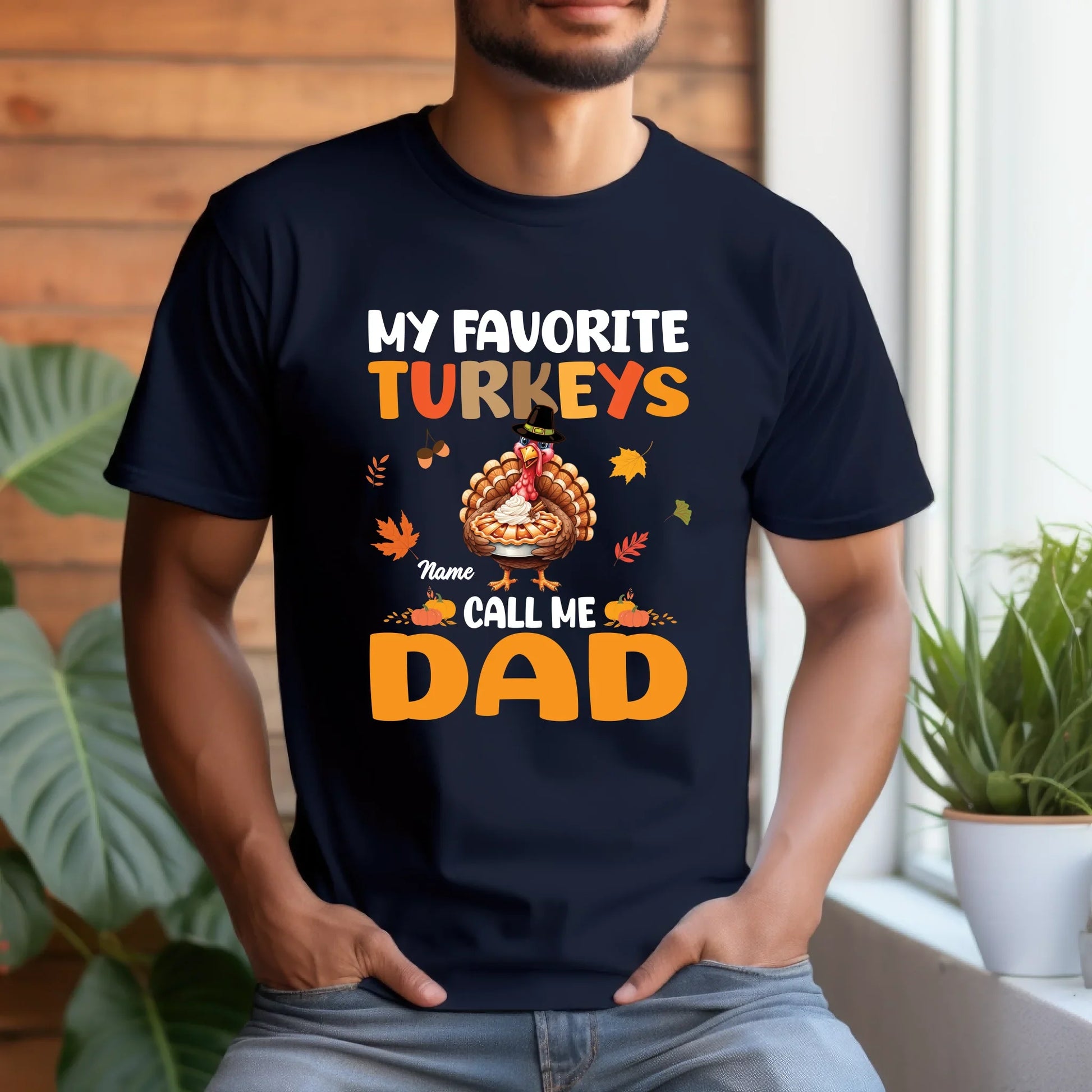 Funny Thanksgiving Mom Shirt – My Favorite Turkeys Call Me Mom Fall Tee Hoodie, Sweatshirt | InkThreadWorks.com (Image 3)