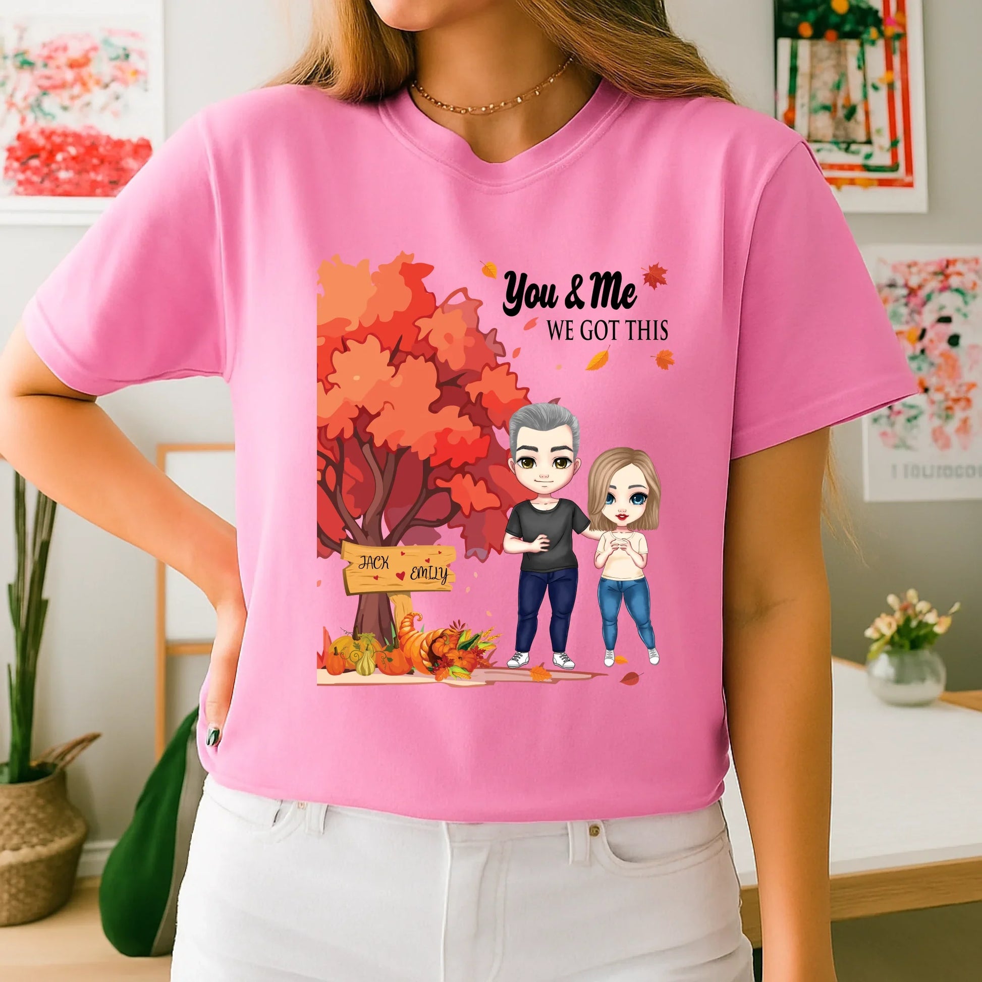 Personalized Couple Shirt – Custom Names & Characters Hoodie, Sweatshirt | InkThreadWorks.com (Image 5)