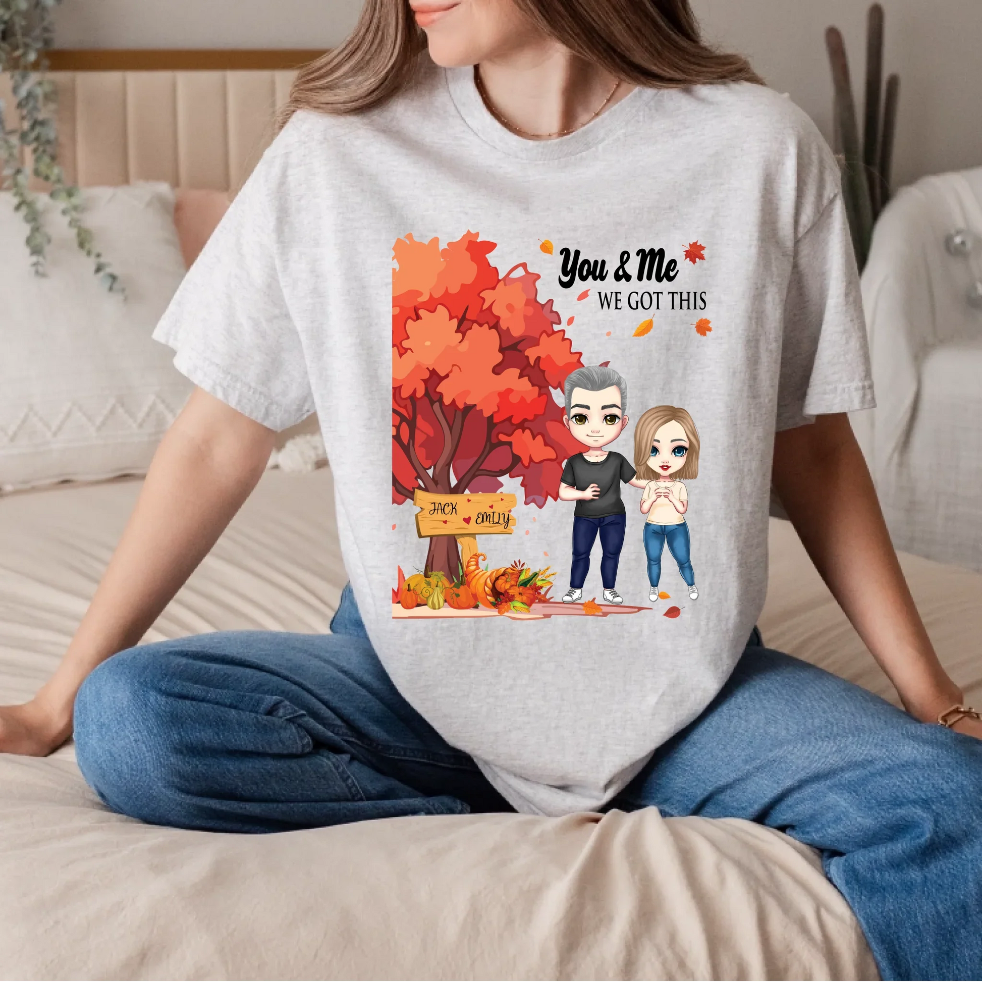 Personalized Couple Shirt – Custom Names & Characters Hoodie, Sweatshirt | InkThreadWorks.com (Image 4)