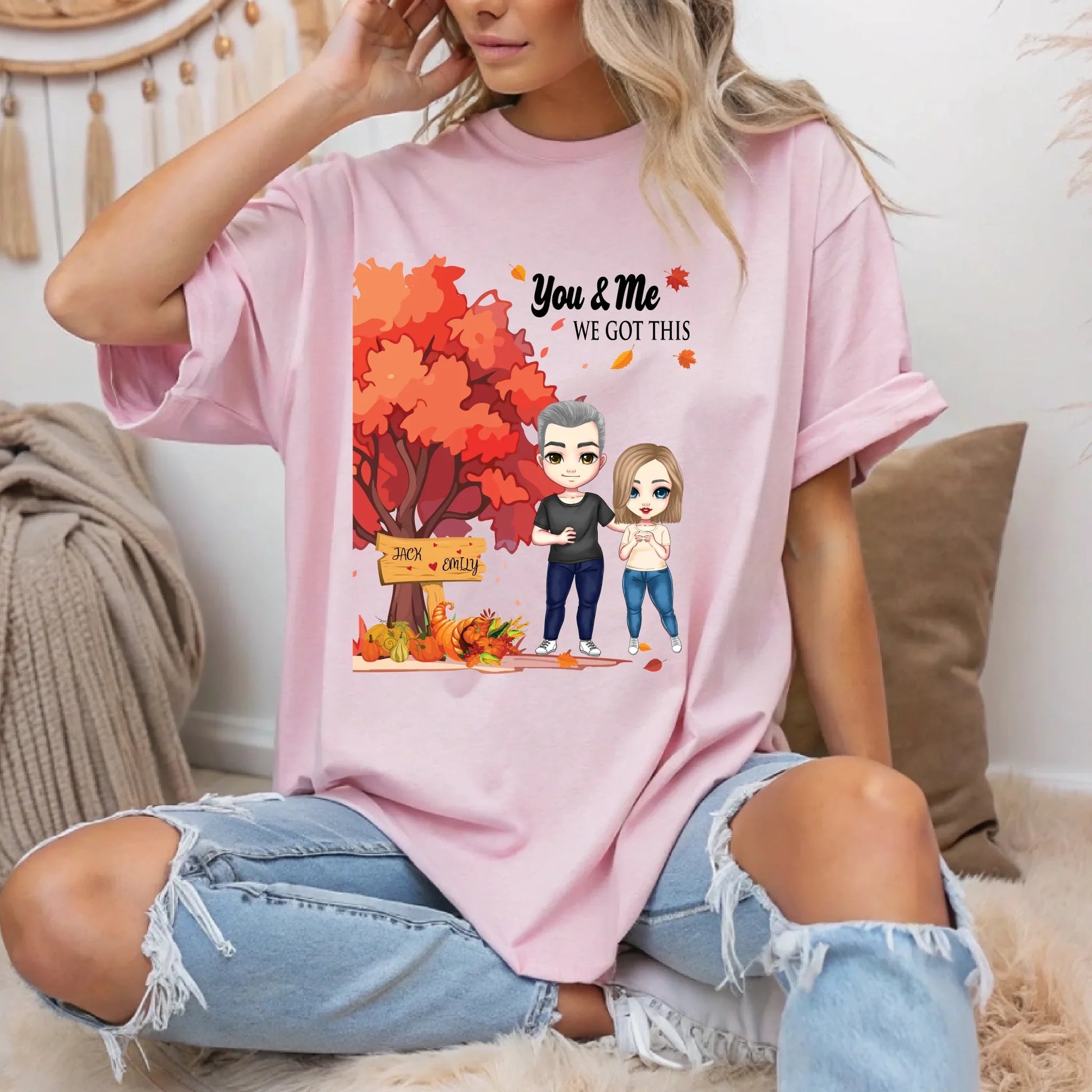 Personalized Couple Shirt – Custom Names & Characters Hoodie, Sweatshirt | InkThreadWorks.com (Image 1)