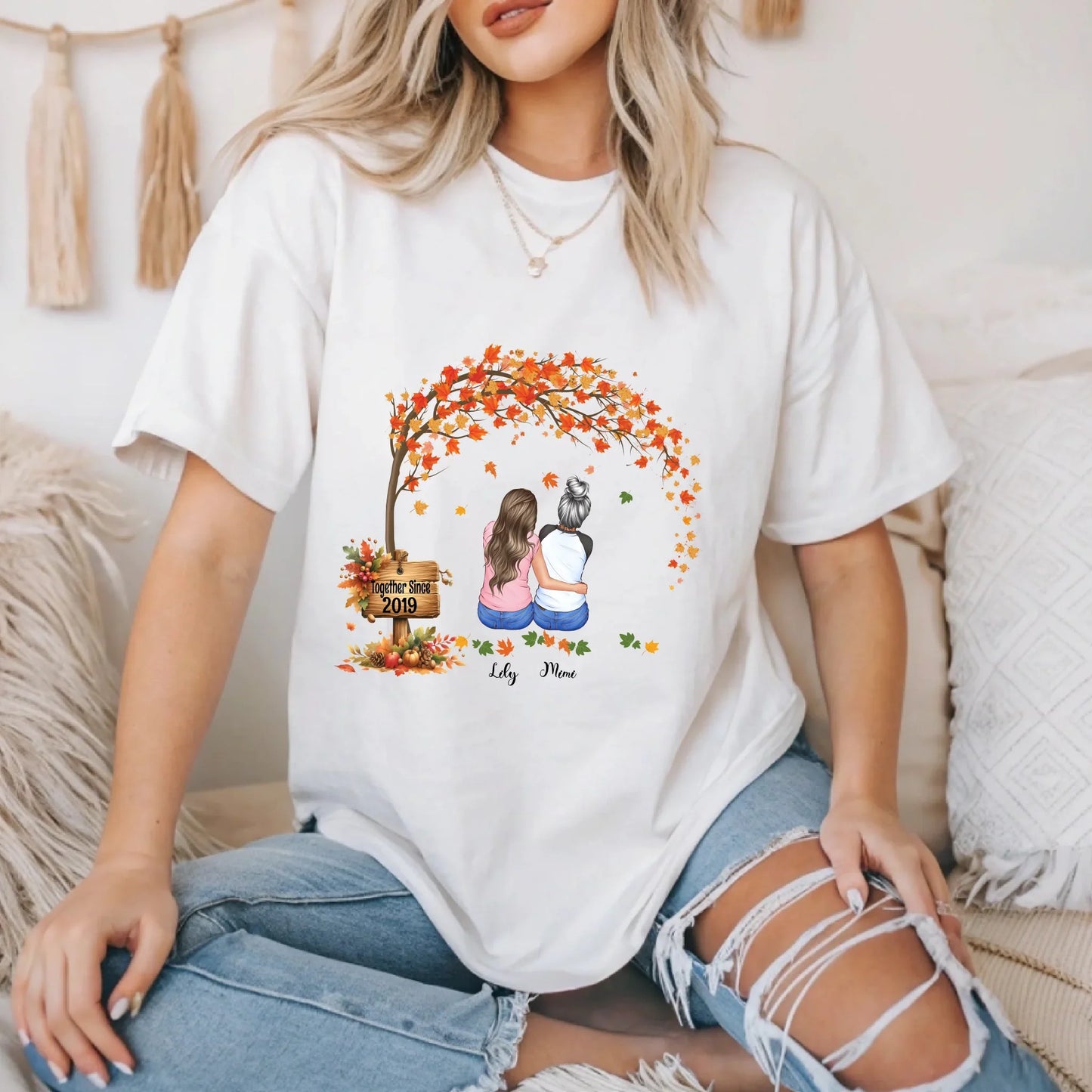 Personalized Thanksgiving Friends Shirt – Together Since [Year] – Custom Names & Characters Tee Hoodie, Sweatshirt (Image 1)