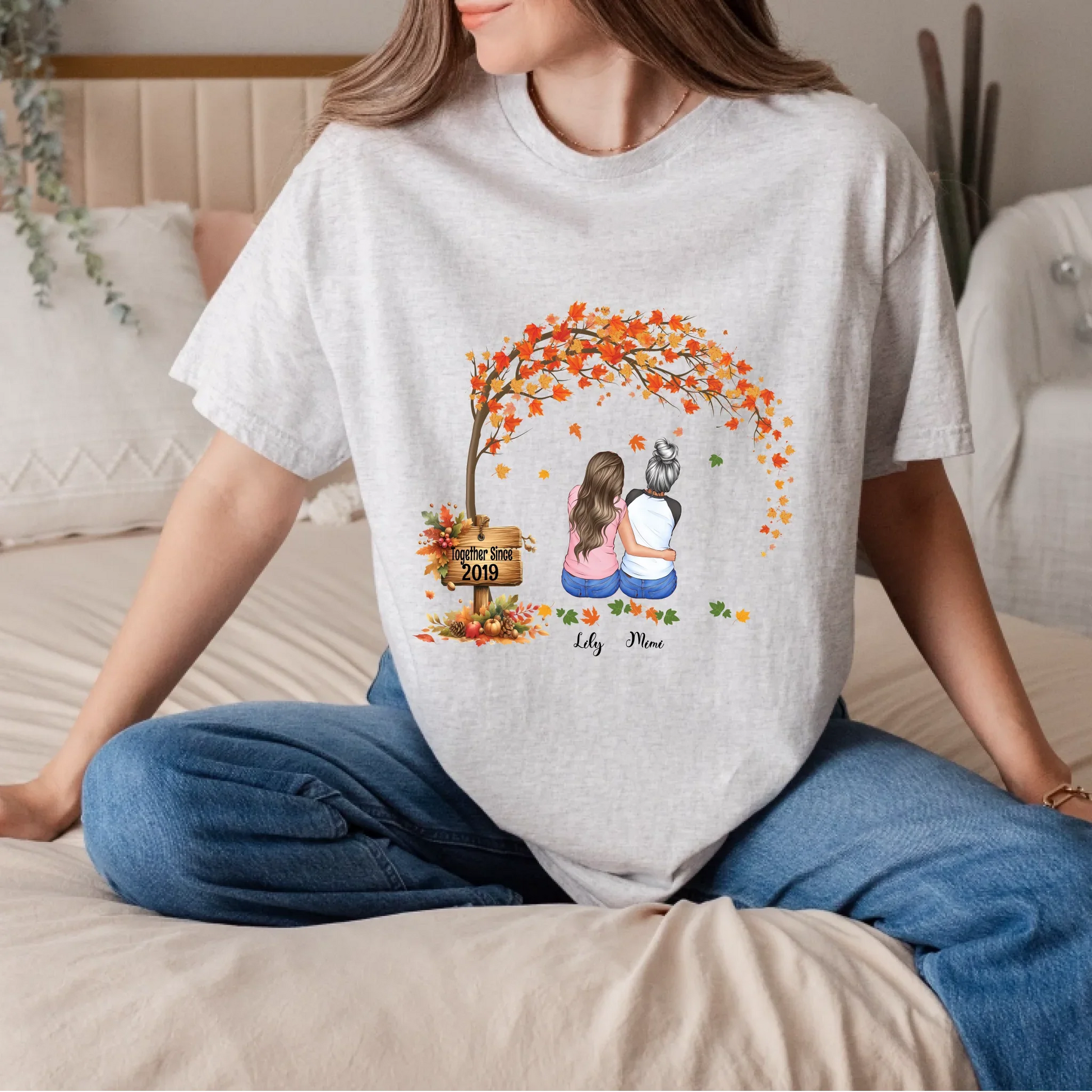 Personalized Thanksgiving Friends Shirt – Together Since [Year] – Custom Names & Characters Tee Hoodie, Sweatshirt (Image 2)
