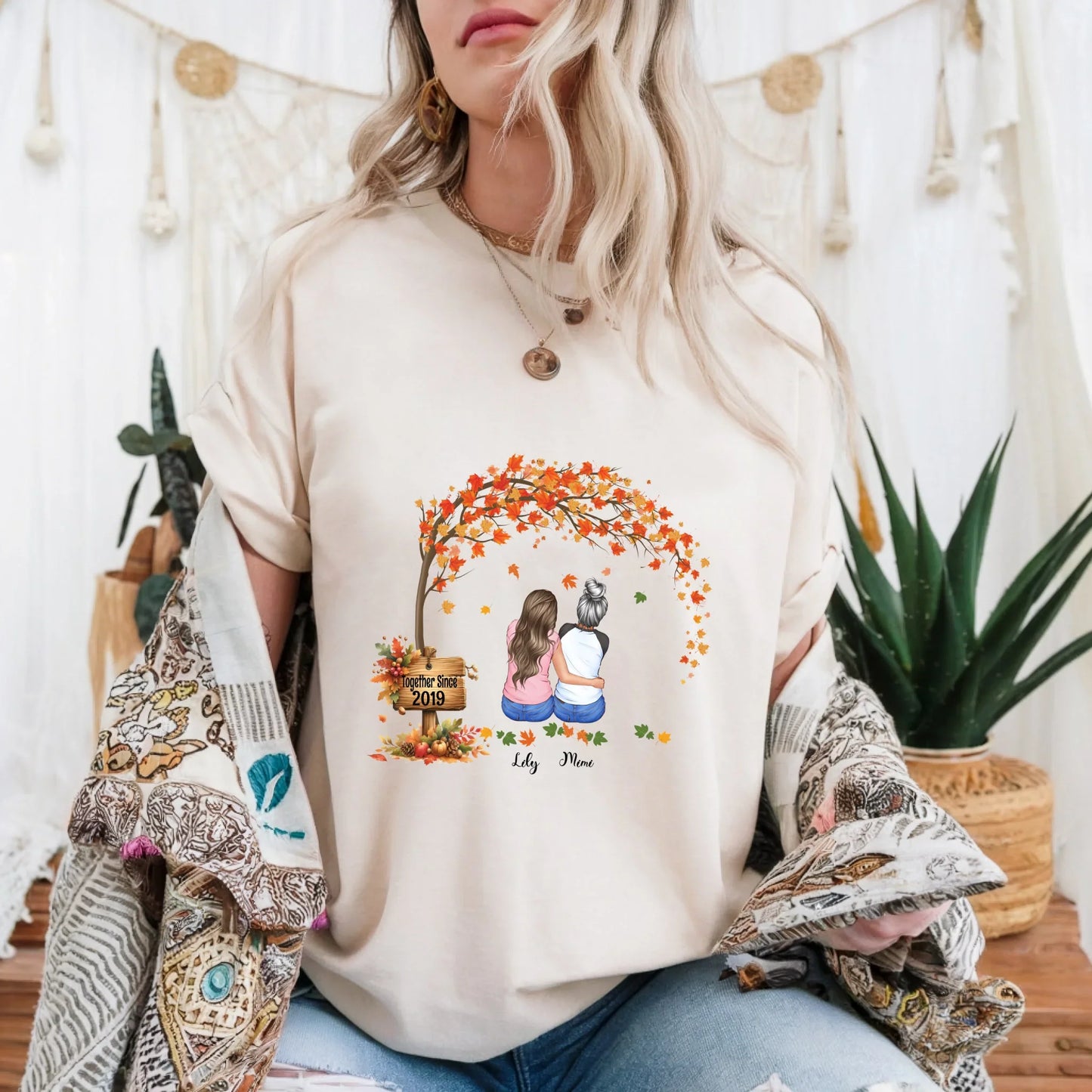 Personalized Thanksgiving Friends Shirt – Together Since [Year] – Custom Names & Characters Tee Hoodie, Sweatshirt (Image 5)