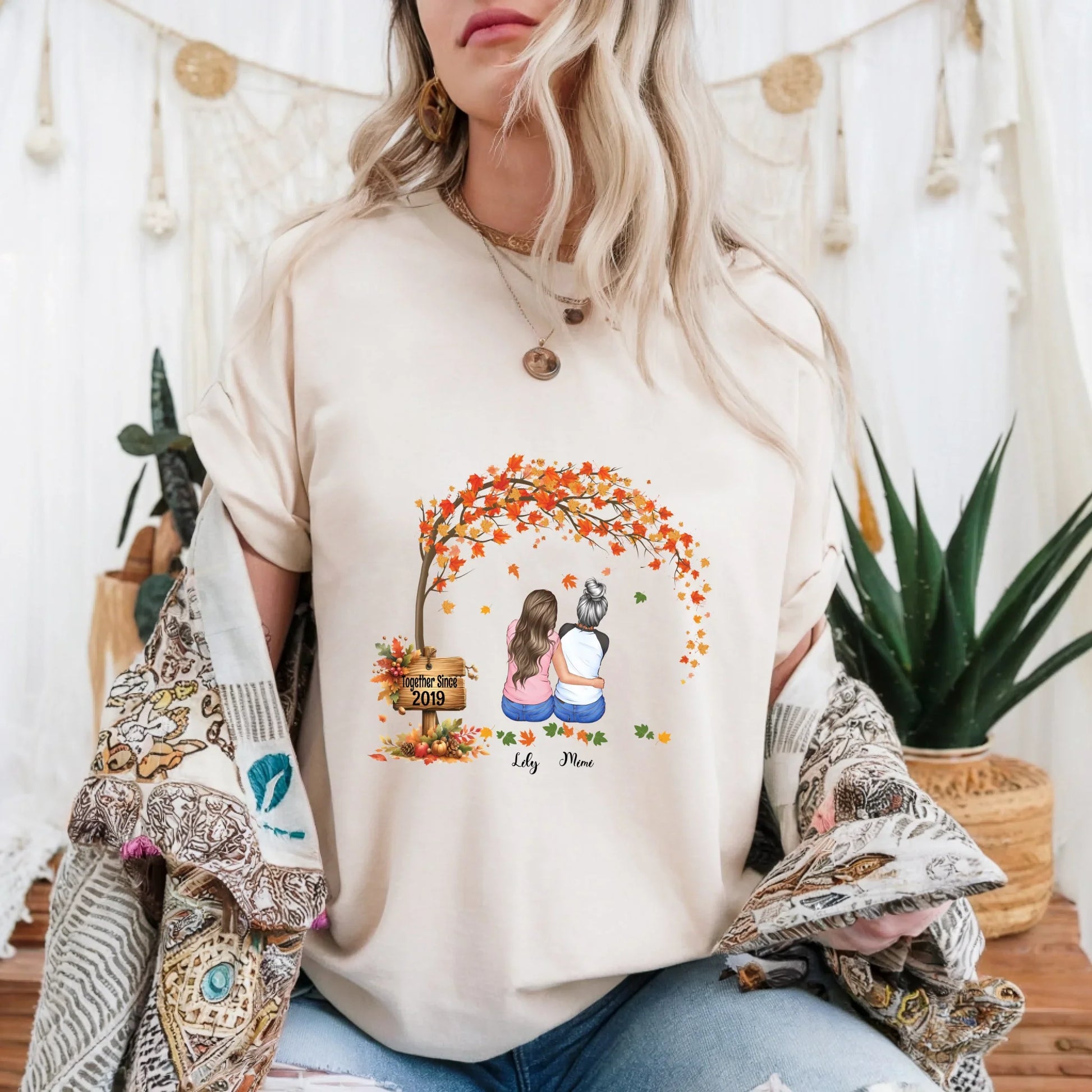 Personalized Thanksgiving Friends Shirt – Together Since [Year] – Custom Names & Characters Tee Hoodie, Sweatshirt (Image 5)