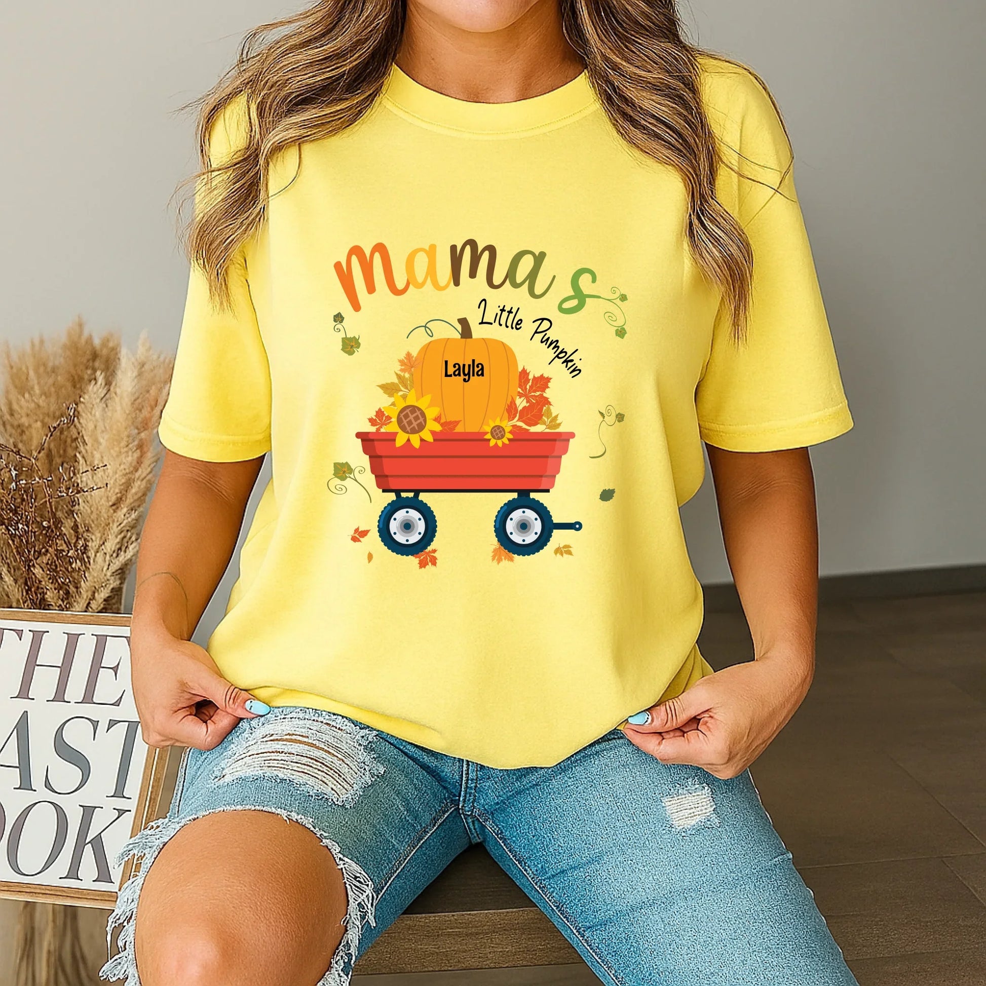 Personalized Mama’s Little Pumpkins Shirt – Custom Kids Names Fall Tee Hoodie, Sweatshirt | InkThreadWorks.com (Image 1)
