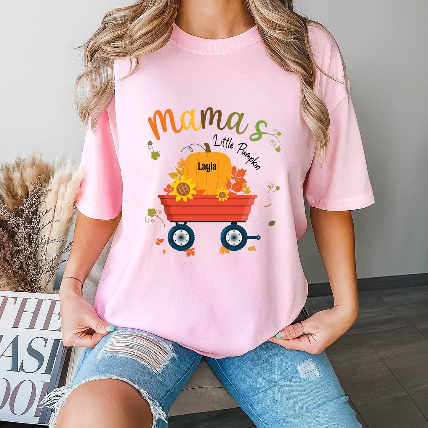 Personalized Mama’s Little Pumpkins Shirt – Custom Kids Names Fall Tee Hoodie, Sweatshirt | InkThreadWorks.com (Image 5)