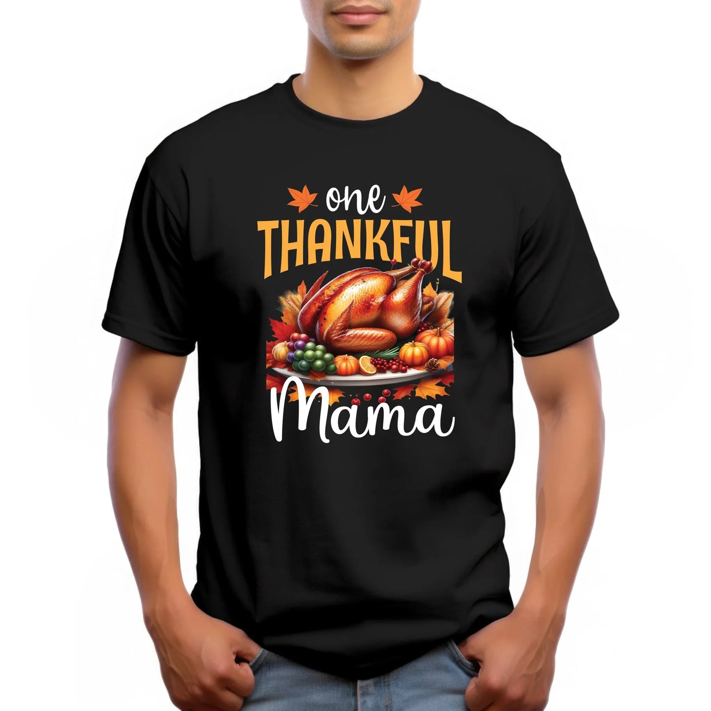 One Thankful Family Thanksgiving Shirt – Turkey Dinner Fall Tee Hoodie, Sweatshirt | InkThreadWorks.com (Image 4)