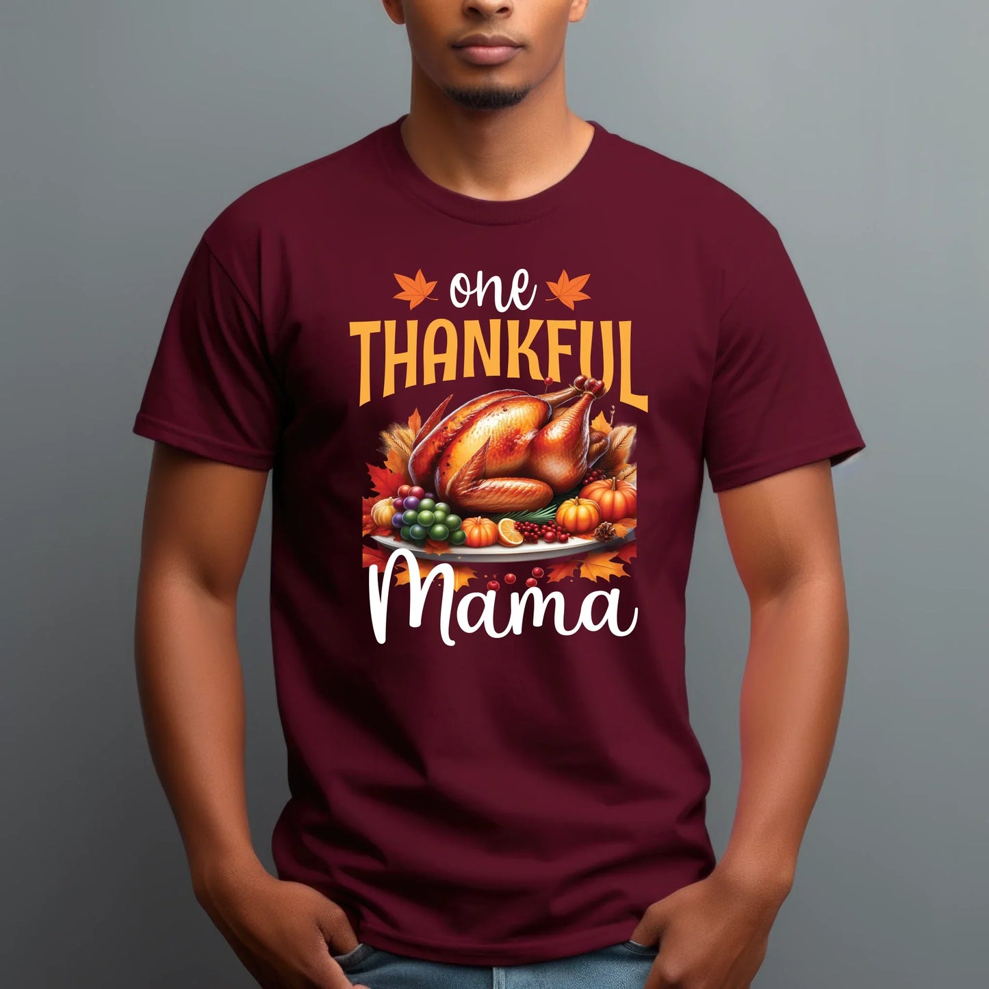 One Thankful Family Thanksgiving Shirt – Turkey Dinner Fall Tee Hoodie, Sweatshirt | InkThreadWorks.com (Image 2)
