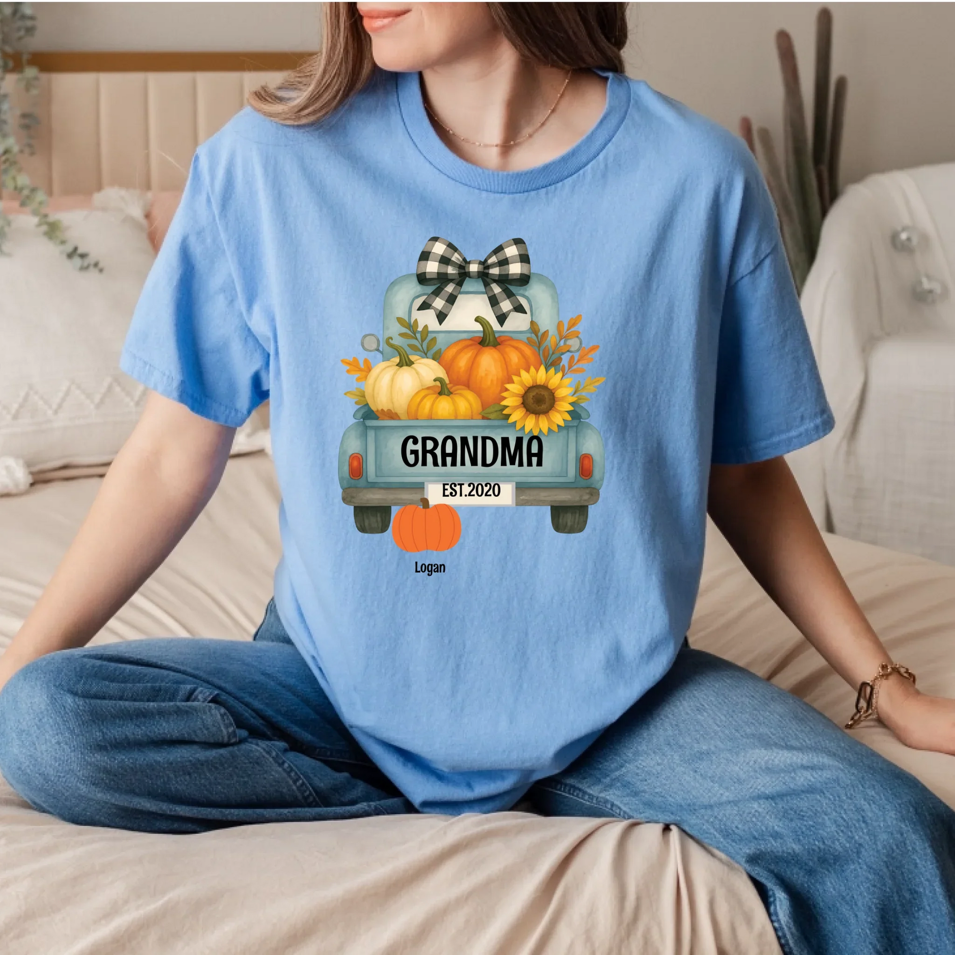Personalized Nana Fall Shirt – Custom Family Names Pumpkin Truck Tee Hoodie, Sweatshirt | InkThreadWorks.com (Image 5)