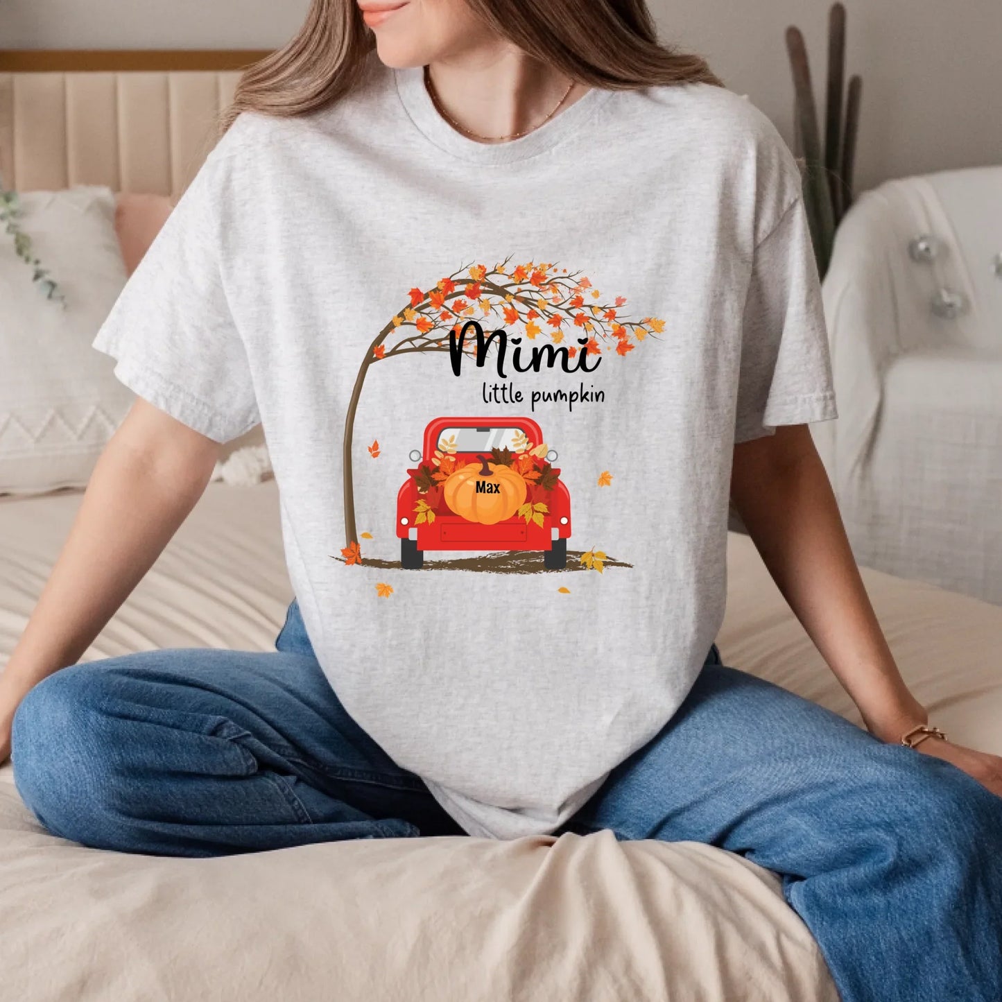 Personalized One Thankful Mommy Shirt – Custom Family Names Fall Tee Hoodie, Sweatshirt | InkThreadWorks.com (Image 3)