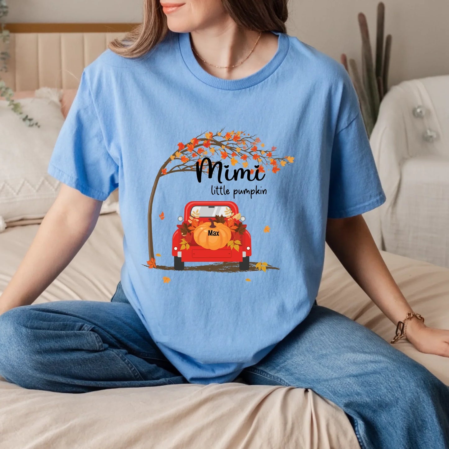 Personalized One Thankful Mommy Shirt – Custom Family Names Fall Tee Hoodie, Sweatshirt | InkThreadWorks.com (Image 4)