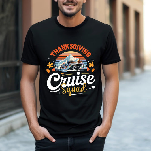 Thanksgiving Cruise Squad Shirt – Personalized Cruise Group T-Shirt with Custom Name Hoodie, Sweatshirt (Image 1)