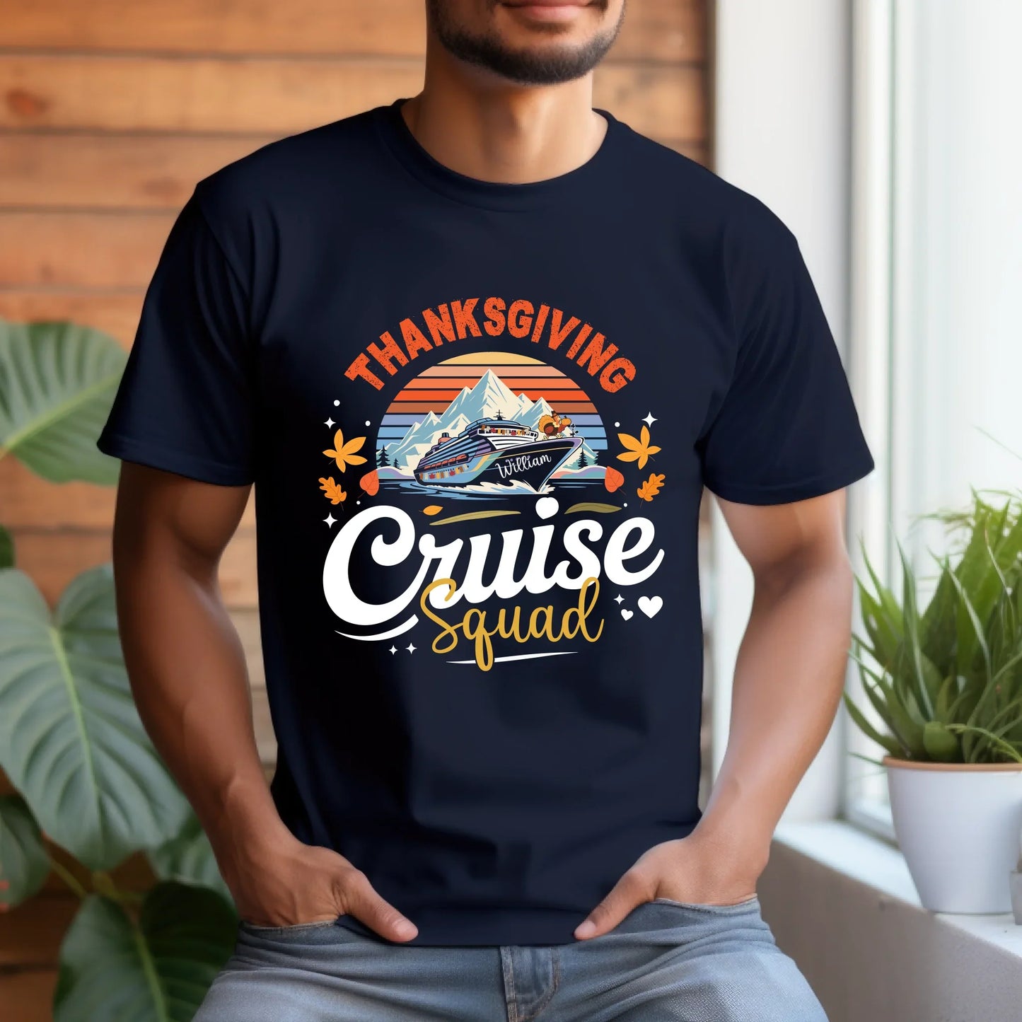 Thanksgiving Cruise Squad Shirt – Personalized Cruise Group T-Shirt with Custom Name Hoodie, Sweatshirt (Image 2)