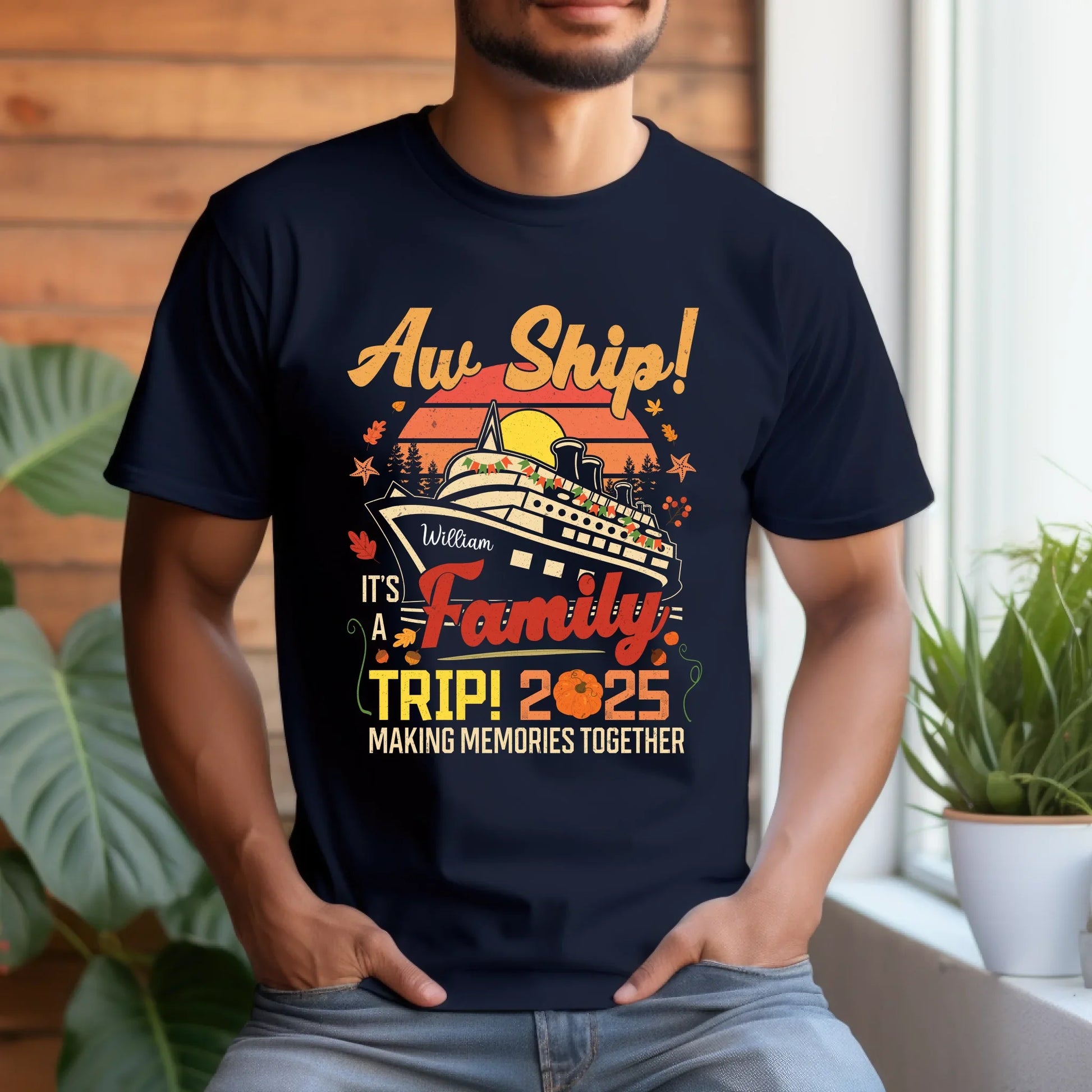 Thanksgiving Family Cruise Shirt 2025 – Personalized Family Trip T-Shirt with Custom Name Hoodie, Sweatshirt (Image 2)