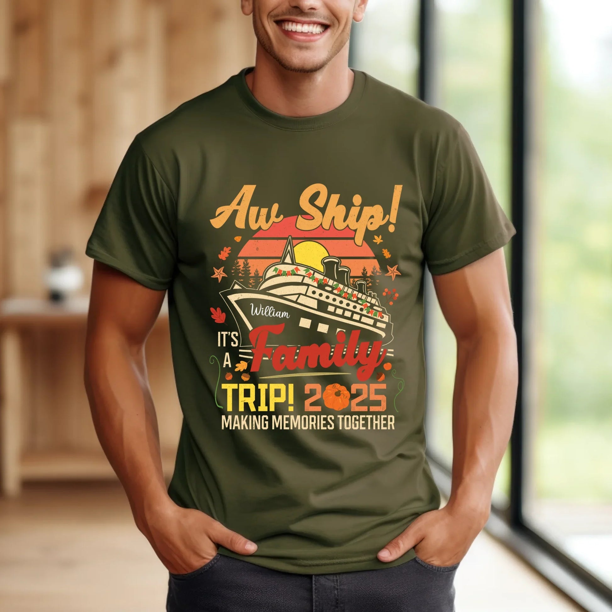 Thanksgiving Family Cruise Shirt 2025 – Personalized Family Trip T-Shirt with Custom Name Hoodie, Sweatshirt (Image 3)