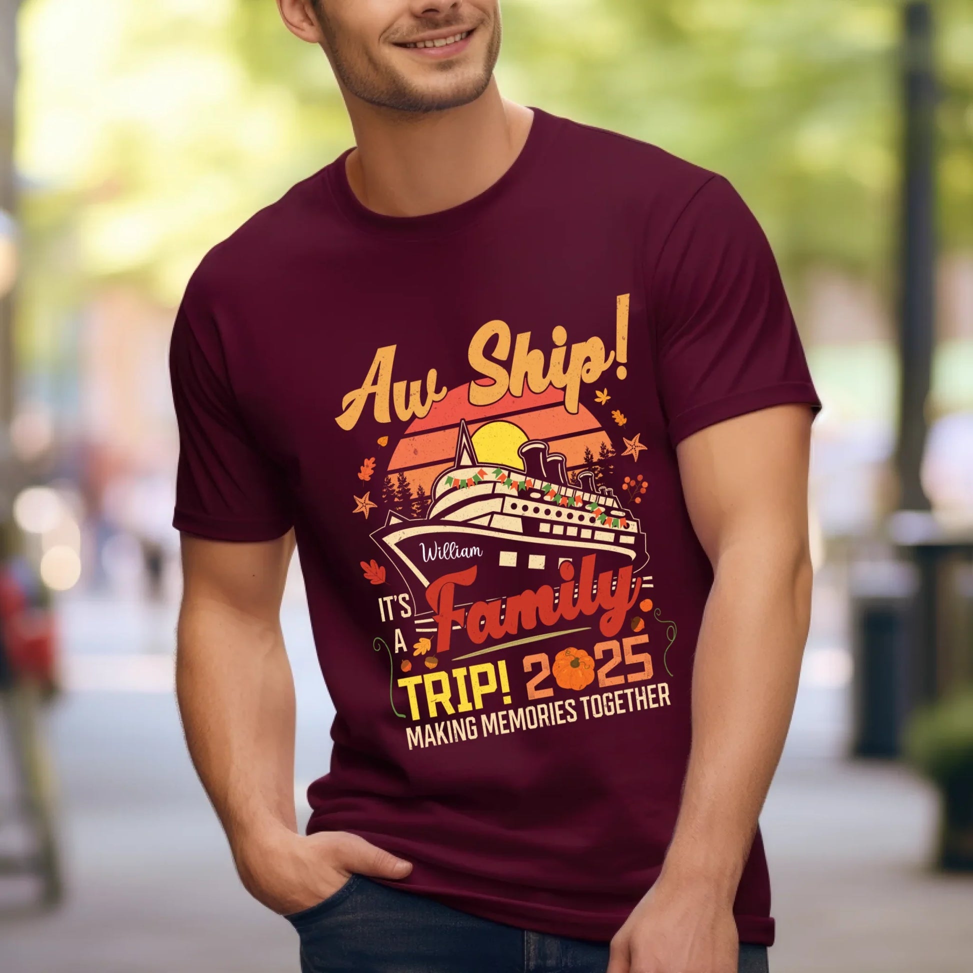 Thanksgiving Family Cruise Shirt 2025 – Personalized Family Trip T-Shirt with Custom Name Hoodie, Sweatshirt (Image 4)