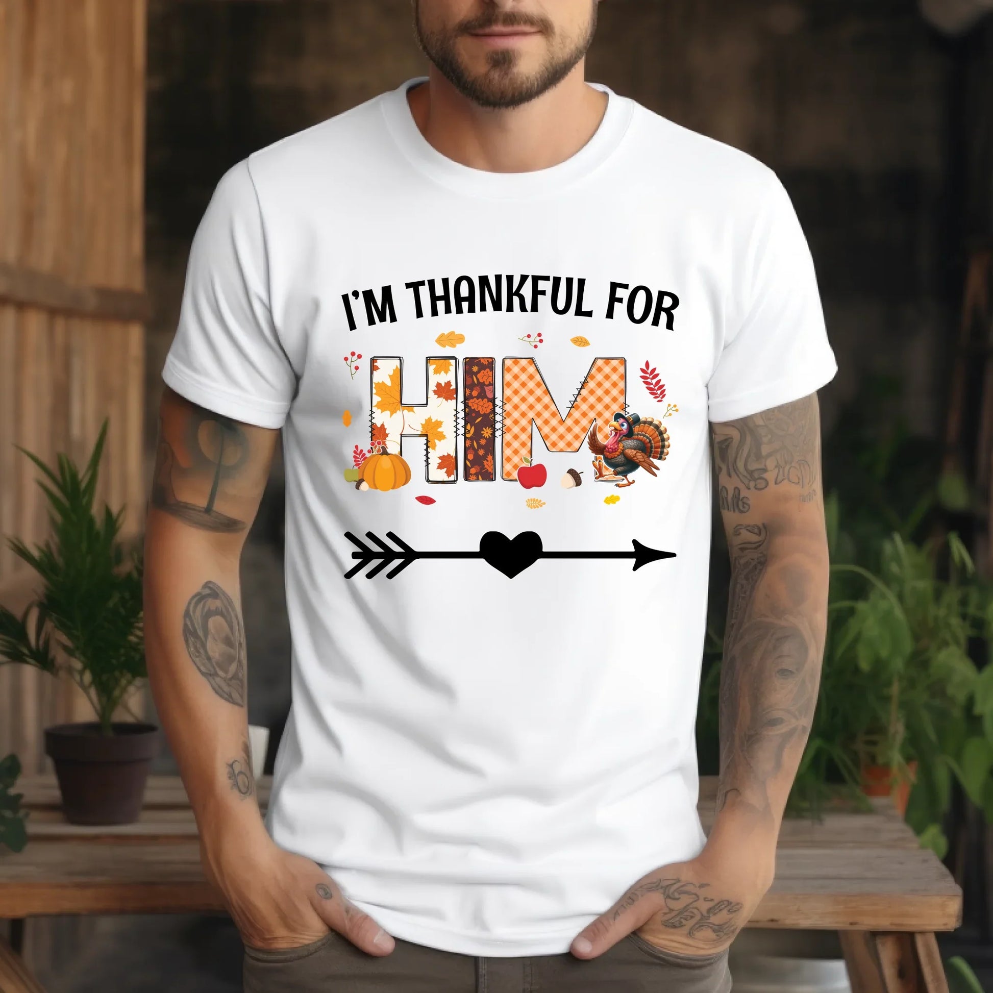 Personalized Couple Shirt – I’m Thankful for Him/Her – Custom Names Hoodie, Sweatshirt | InkThreadWorks.com (Image 3)