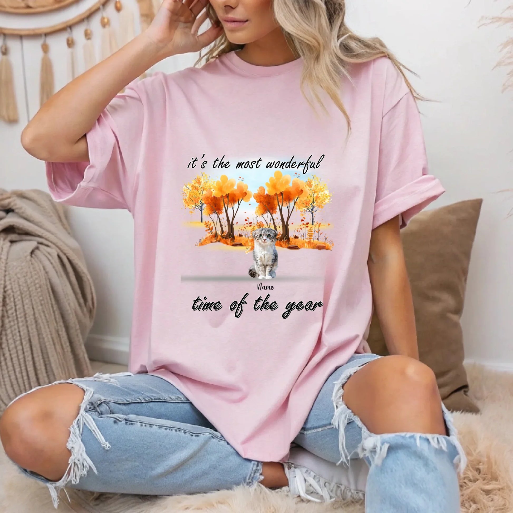 Personalized Thanksgiving Cat Shirt – Custom Names & Breeds – It’s the Most Wonderful Time of the Year Hoodie,... (Image 2)