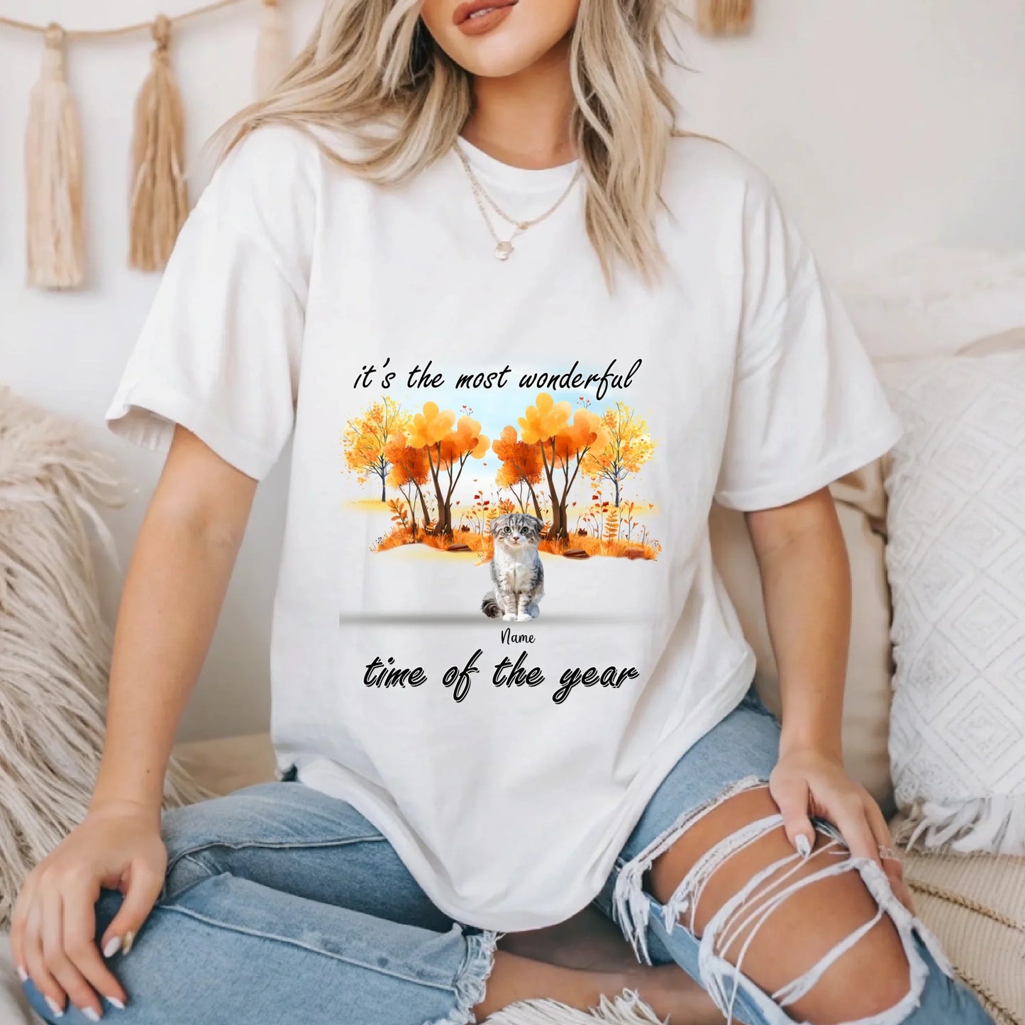 Personalized Thanksgiving Cat Shirt – Custom Names & Breeds – It’s the Most Wonderful Time of the Year Hoodie,... (Image 4)