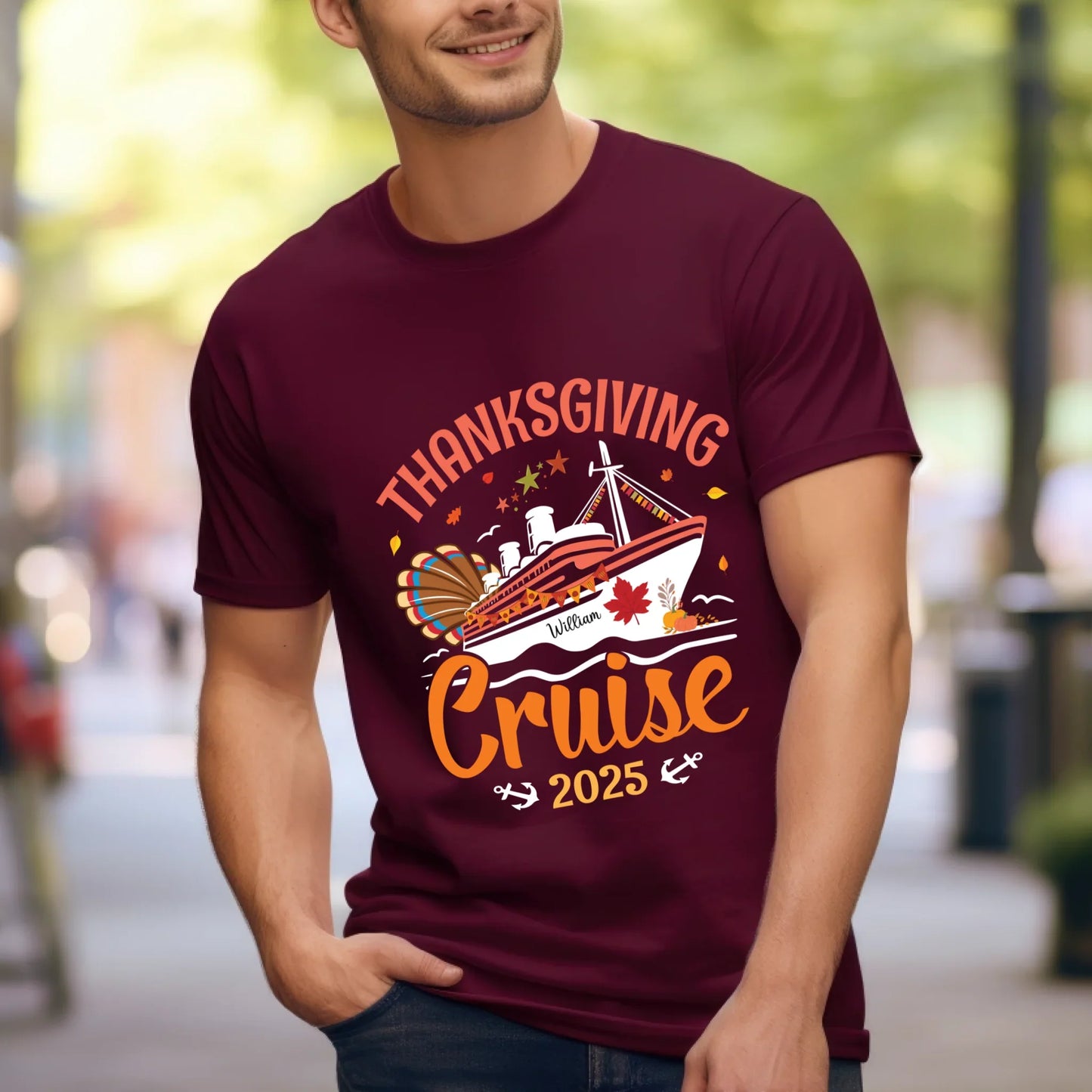 Personalized Thanksgiving Cruise 2025 Shirt – Custom Name Tee Hoodie, Sweatshirt | InkThreadWorks.com (Image 4)