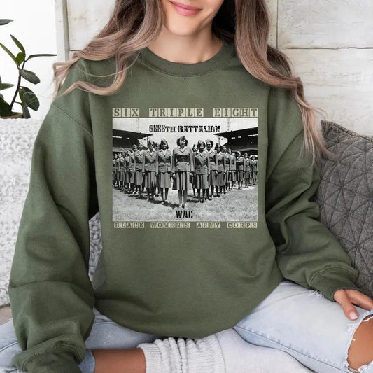 6888th Sweatshirt, Six Triple Eight Shirt, Black Women's Army Corps Sweatshirt, Women's Army Corps Shirt, Major Charity...