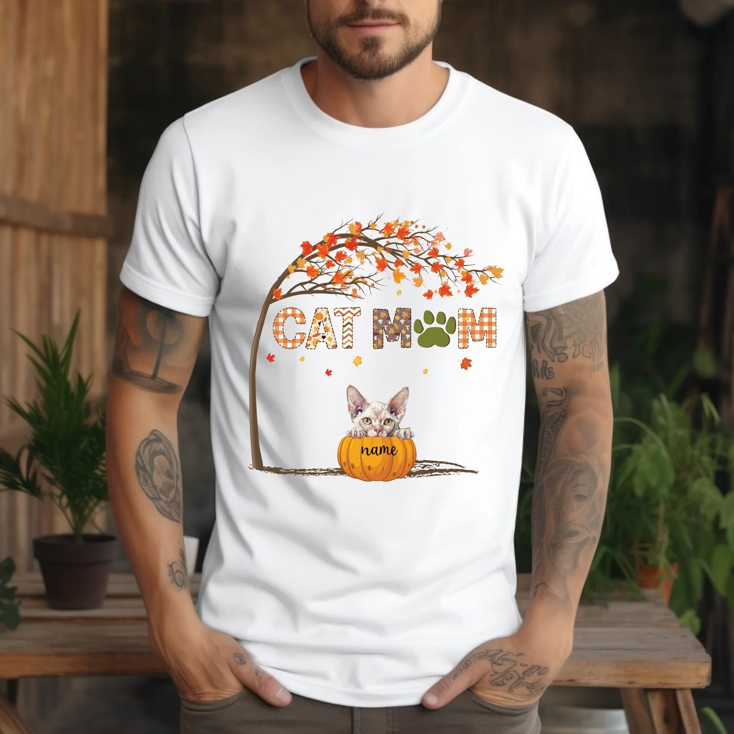 Personalized Cat Mom Thanksgiving Shirt – Custom Cat Breeds, Names & Number – Fall Pumpkin Design Hoodie,... (Image 2)