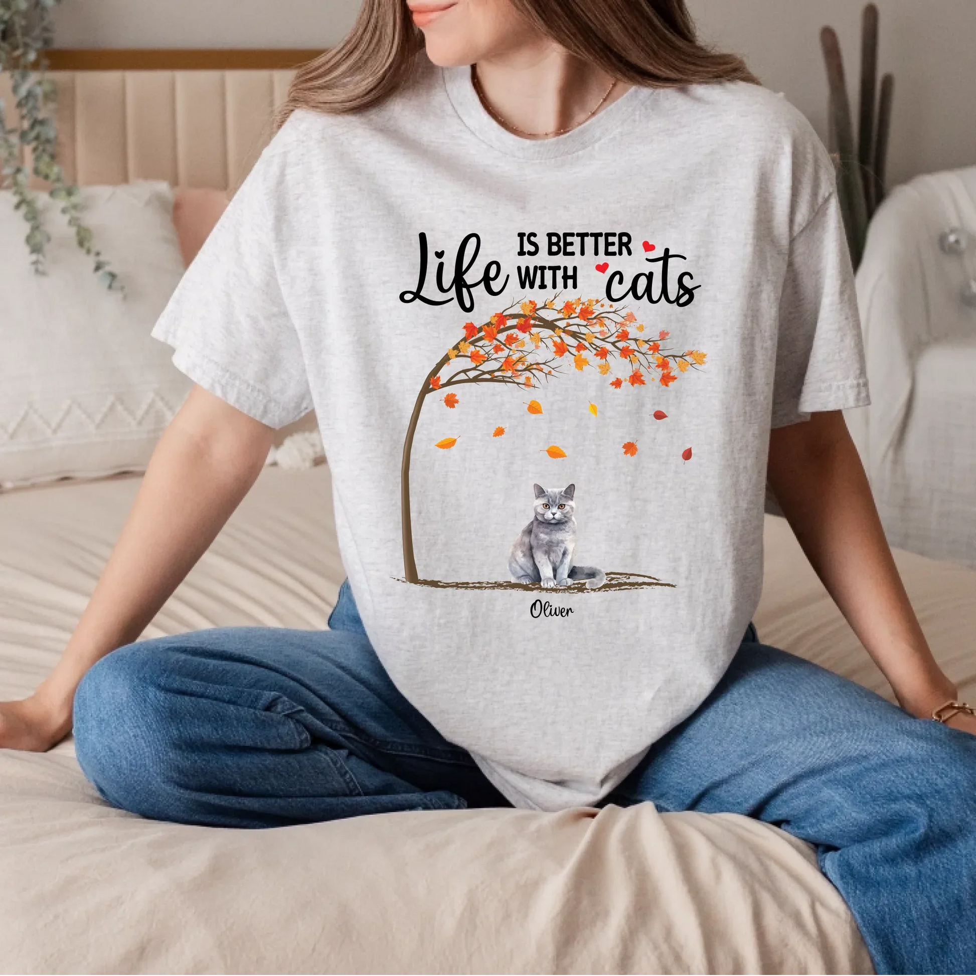 Personalized Thanksgiving Cat Shirt – Life Is Better With Cats – Custom Cat Breeds, Names & Quantity Hoodie,... (Image 5)