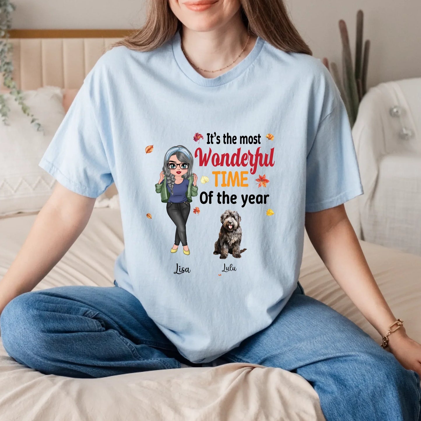 Personalized Thanksgiving Shirt – Custom Pets & Names – Fall Dog Mom Tee Hoodie, Sweatshirt | InkThreadWorks.com (Image 3)