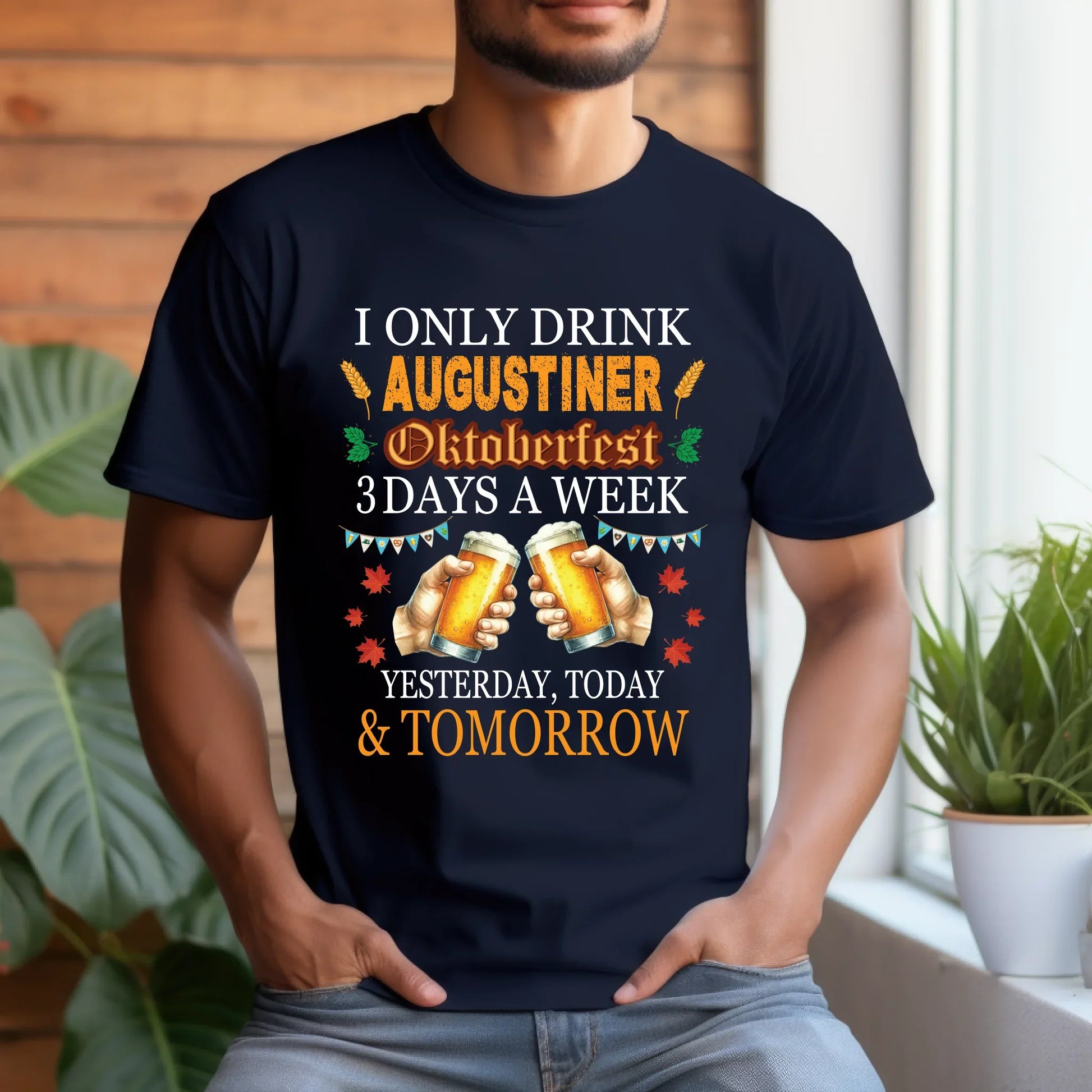 Personalized "I Only Drink Beer 3 Days a Week: Yesterday, Today & Tomorrow" Oktoberfest Custom Beer Brand Woman... (Image 3)