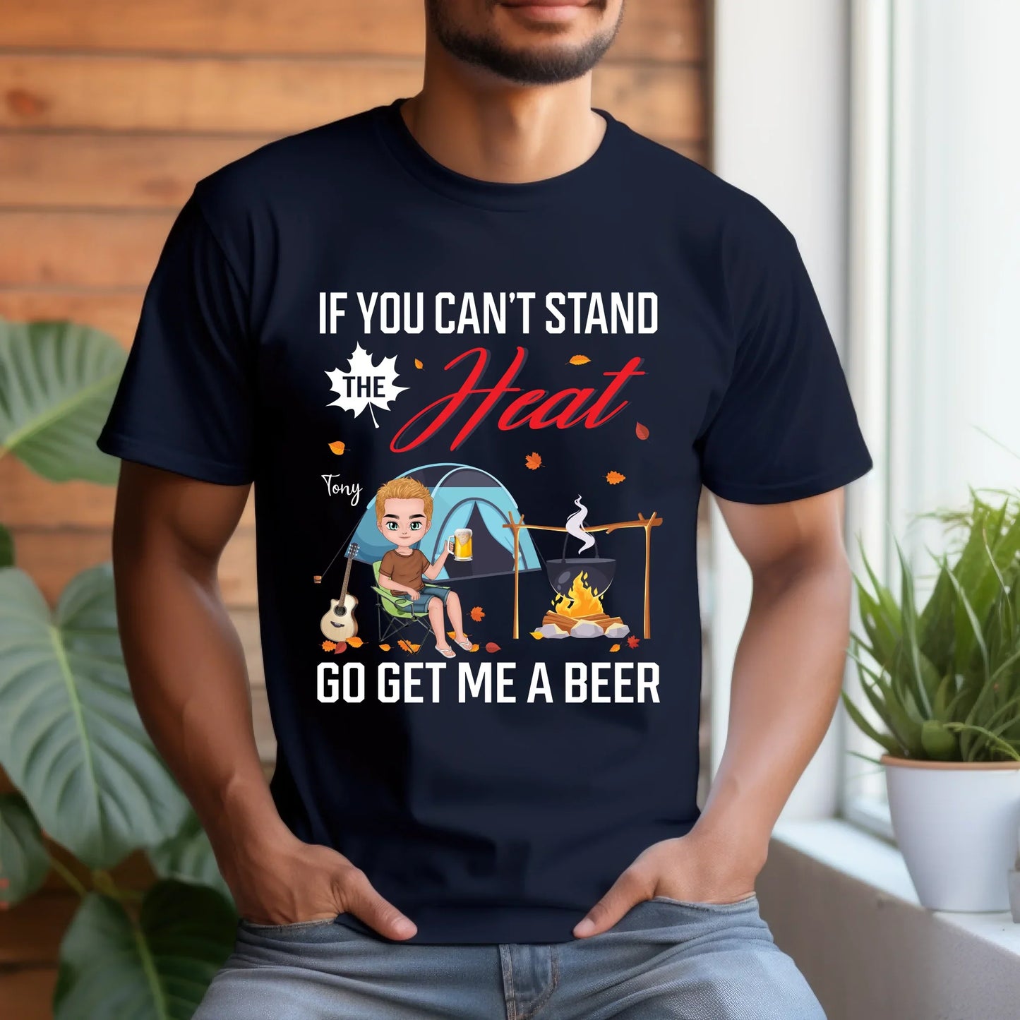 Custom Camping Beer Shirt – If You Can't Stand the Heat Go Get Me A Beer Design Hoodie, Sweatshirt (Image 2)