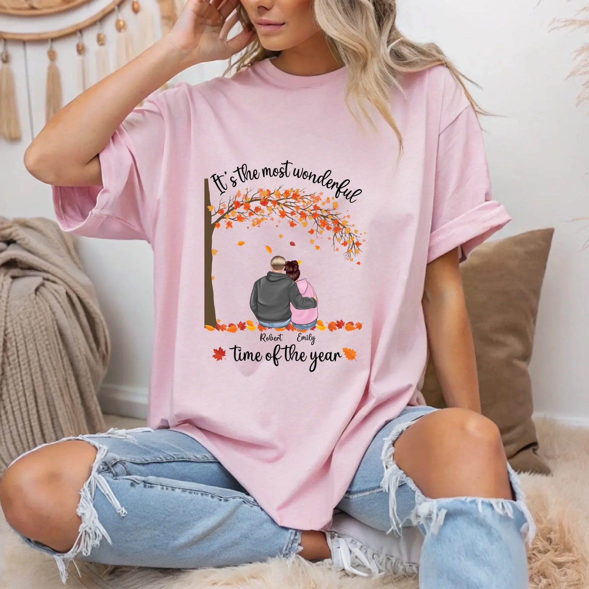 Personalized Family Fall Shirt – Custom Names & Characters Hoodie, Sweatshirt | InkThreadWorks.com (Image 3)