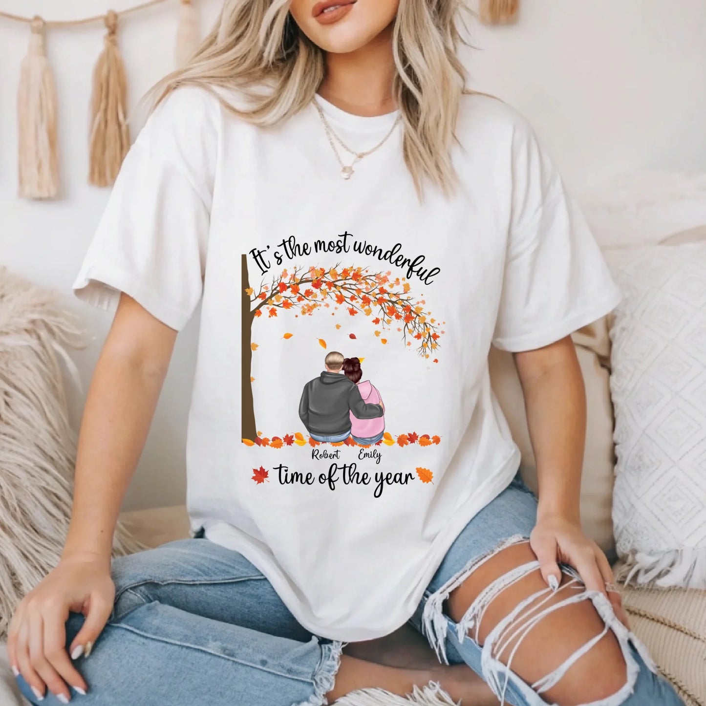 Personalized Family Fall Shirt – Custom Names & Characters Hoodie, Sweatshirt | InkThreadWorks.com (Image 4)