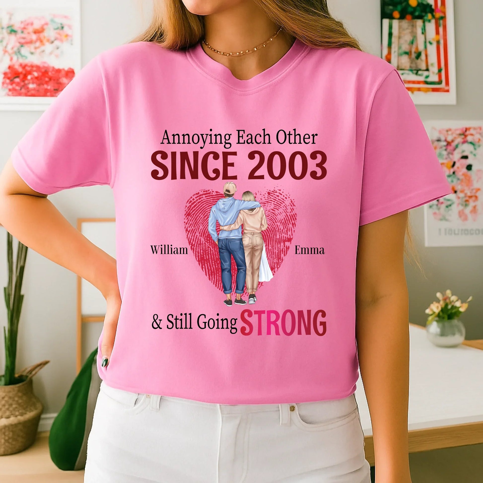Custom Couple Shirt – Annoying Each Other Since [Year] Hoodie, Sweatshirt | InkThreadWorks.com (Image 5)