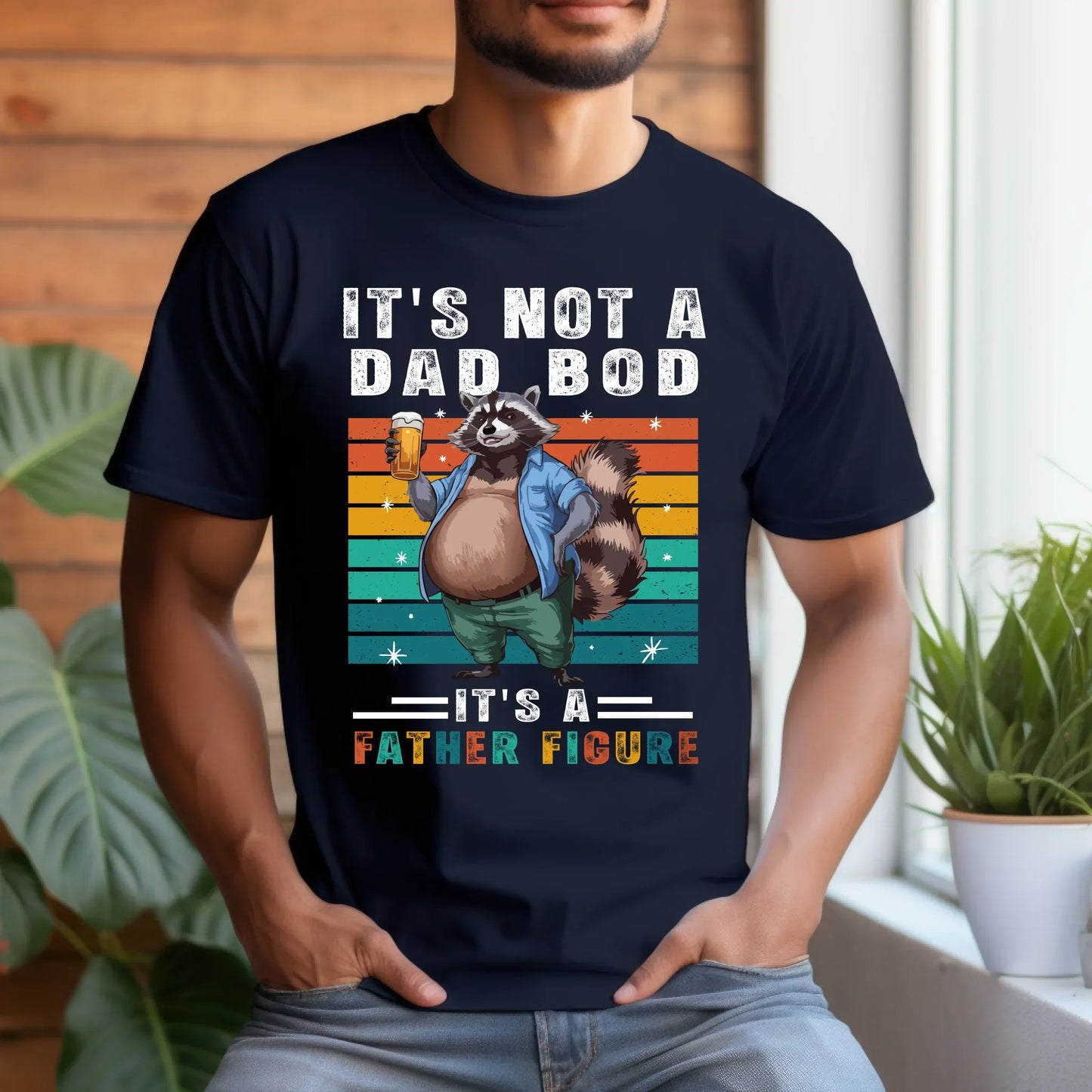 Funny Oktoberfest Dad Bod Shirt – It’s Not a Dad Bod It’s a Father Figure – Beer Festival Raccoon Tee Hoodie,... (Image 3)