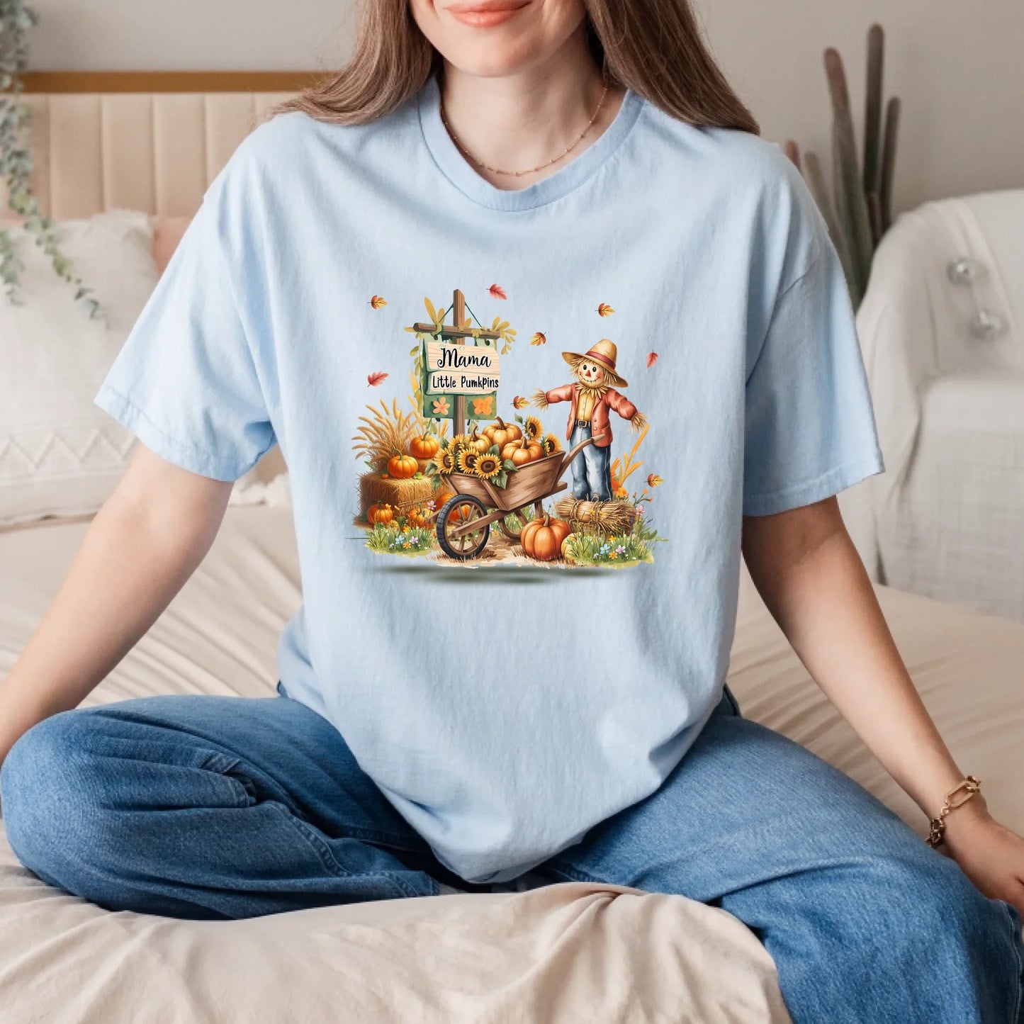 Personalized Thanksgiving Shirt – Mama & Her Little Pumpkins – Custom Family Names & Members Hoodie, Sweatshirt (Image 3)