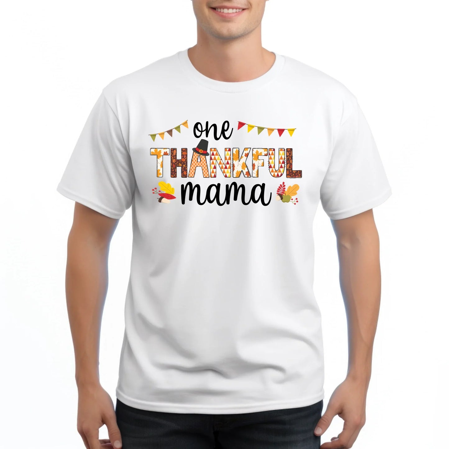 One Thankful Mama Personalized Thanksgiving Shirt – Custom Family Turkey Names Tee Hoodie, Sweatshirt (Image 2)