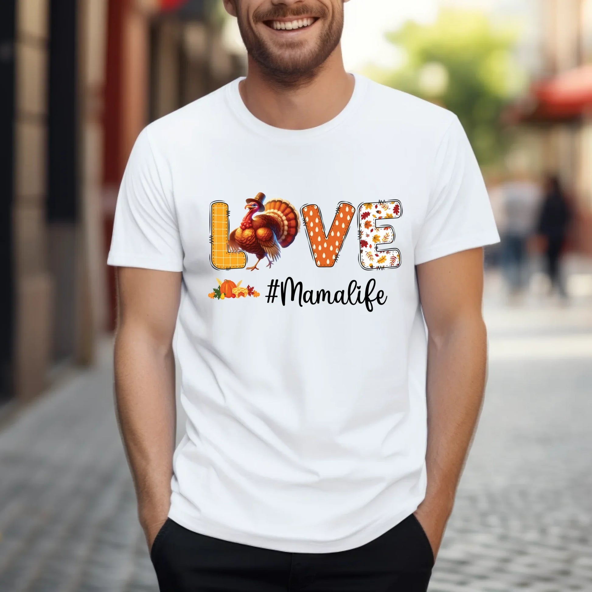 Personalized Thanksgiving Grandma/Mama/Daddy Shirt – Custom Names Pumpkin LOVE Tee – #Grandmalife #Mamalife... (Image 2)
