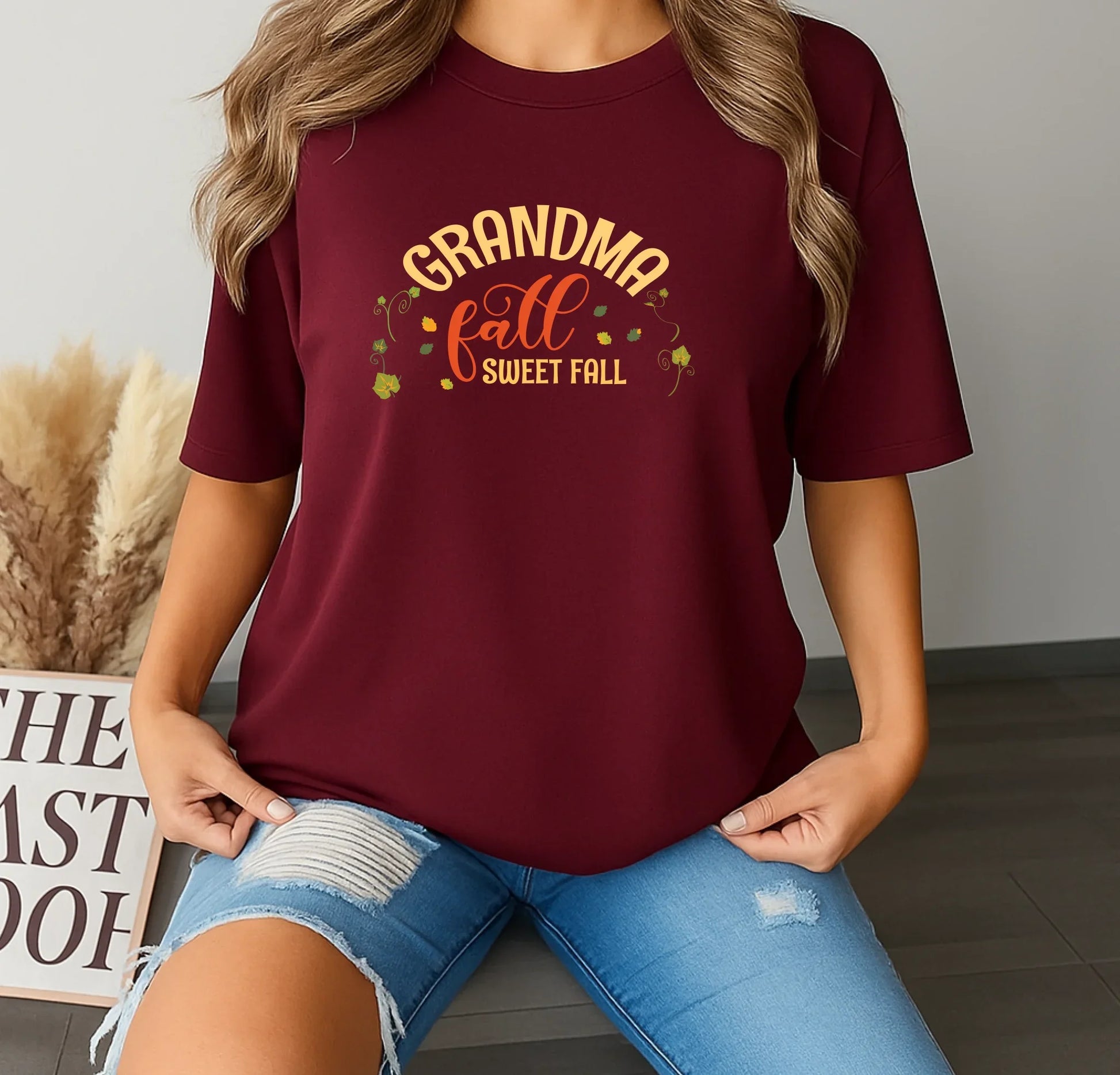 Personalized Mama/Grandma/Mimi Fall Shirt – Custom Family Names Pumpkin Tee Hoodie, Sweatshirt | InkThreadWorks.com (Image 1)