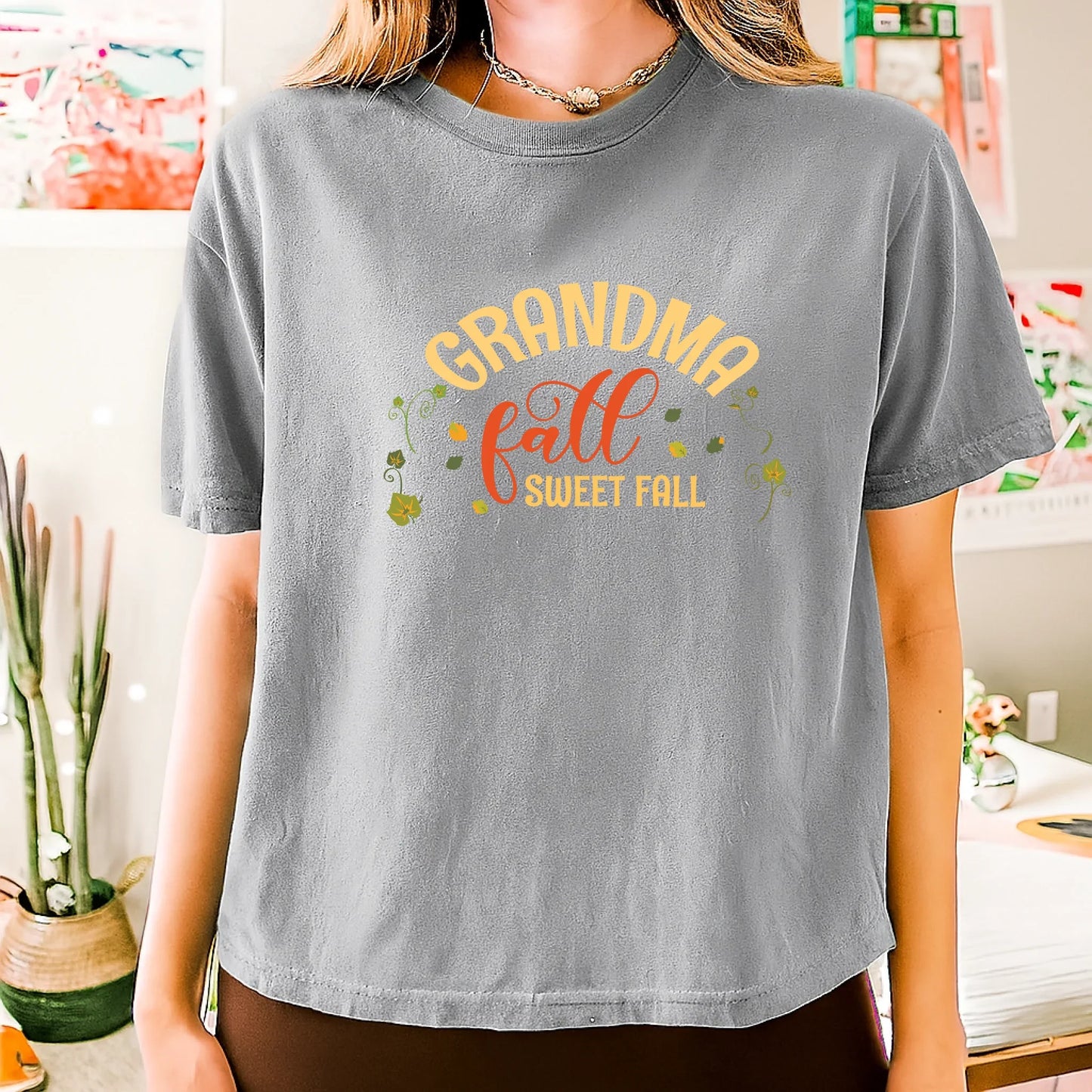 Personalized Mama/Grandma/Mimi Fall Shirt – Custom Family Names Pumpkin Tee Hoodie, Sweatshirt | InkThreadWorks.com (Image 5)