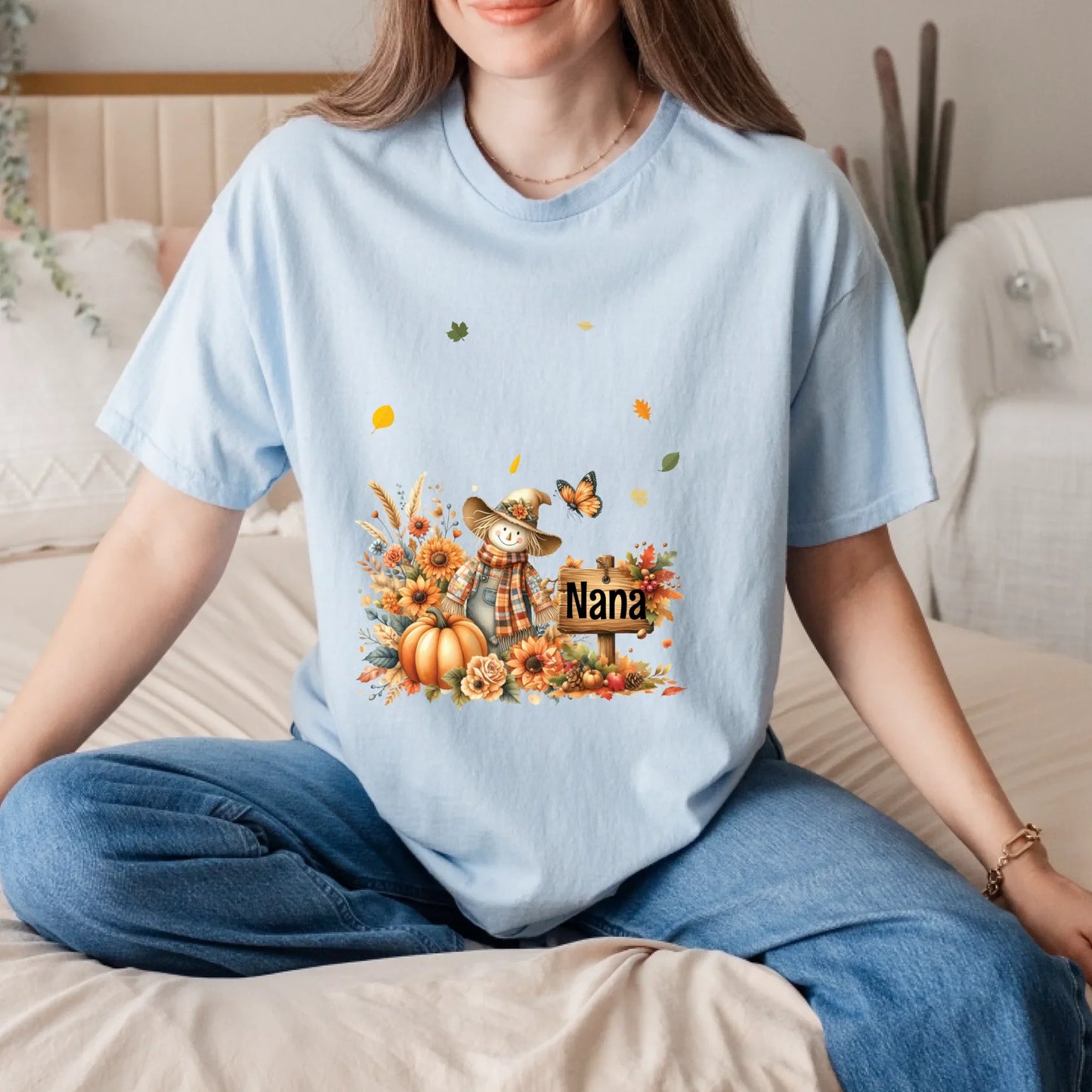 Personalized Fall Pumpkin Nana Shirt – Custom Grandkids Names Thanksgiving T-Shirt Hoodie, Sweatshirt (Image 4)