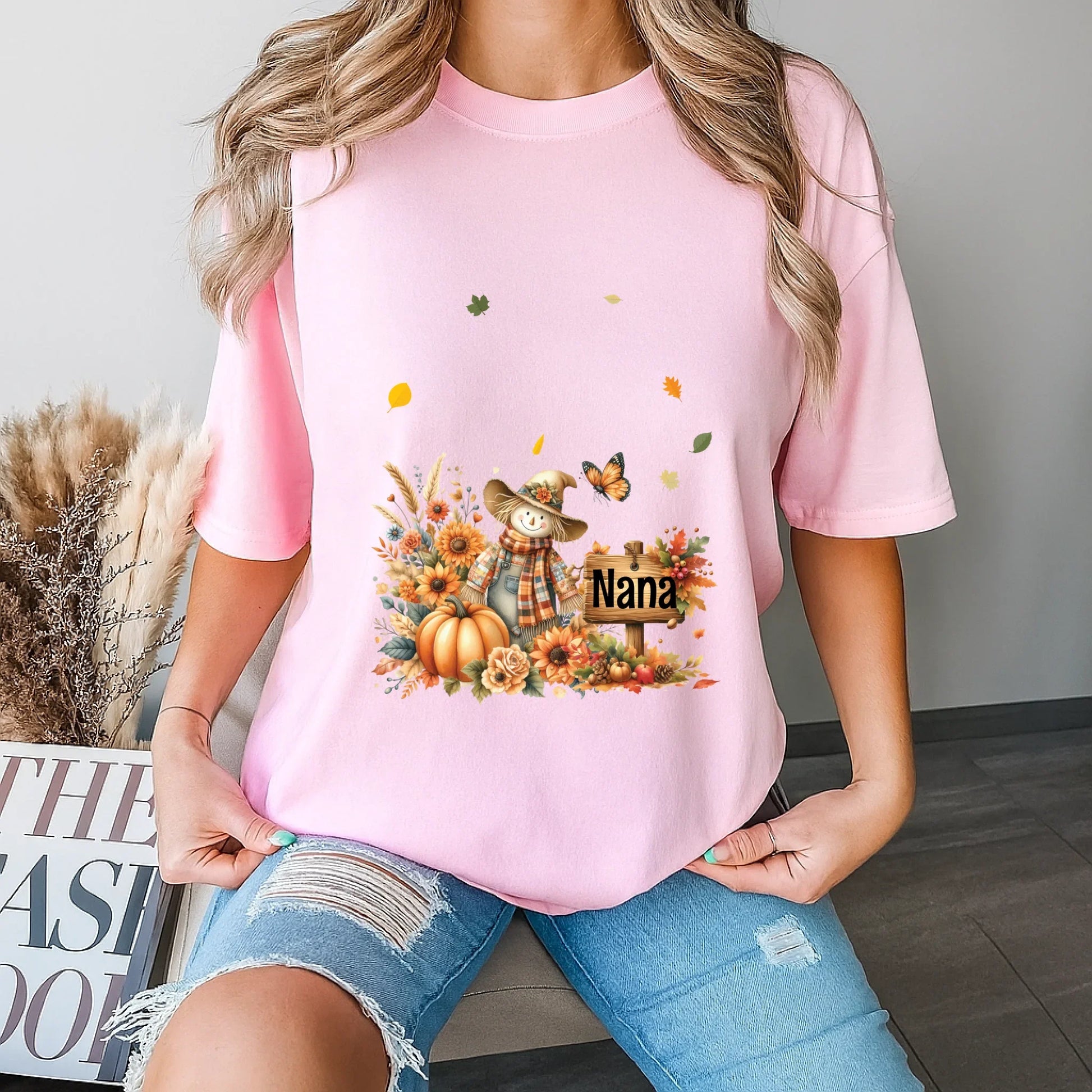 Personalized Fall Pumpkin Nana Shirt – Custom Grandkids Names Thanksgiving T-Shirt Hoodie, Sweatshirt (Image 5)