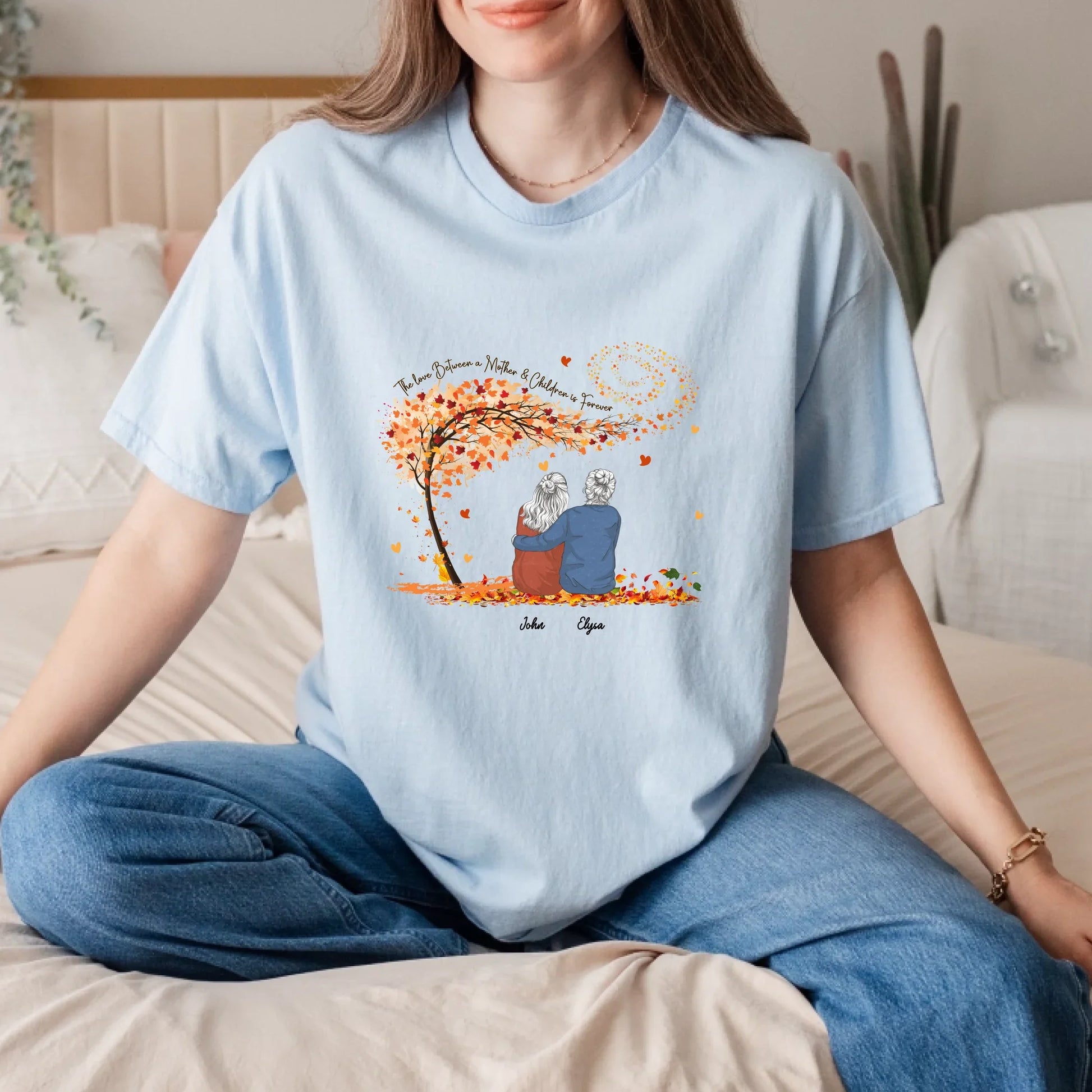 Personalized Mother & Children Shirt – The Love Between a Mother & Children is Forever – Custom Names &... (Image 3)