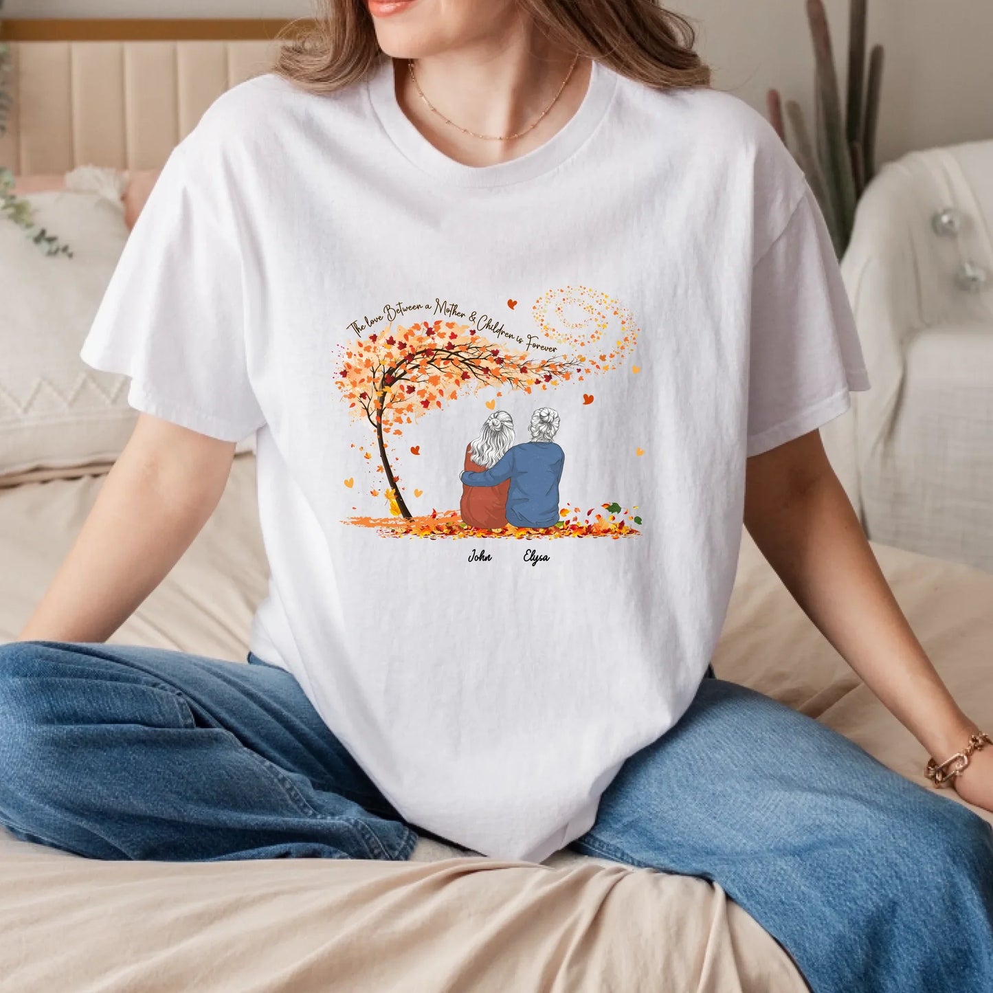 Personalized Mother & Children Shirt – The Love Between a Mother & Children is Forever – Custom Names &... (Image 4)