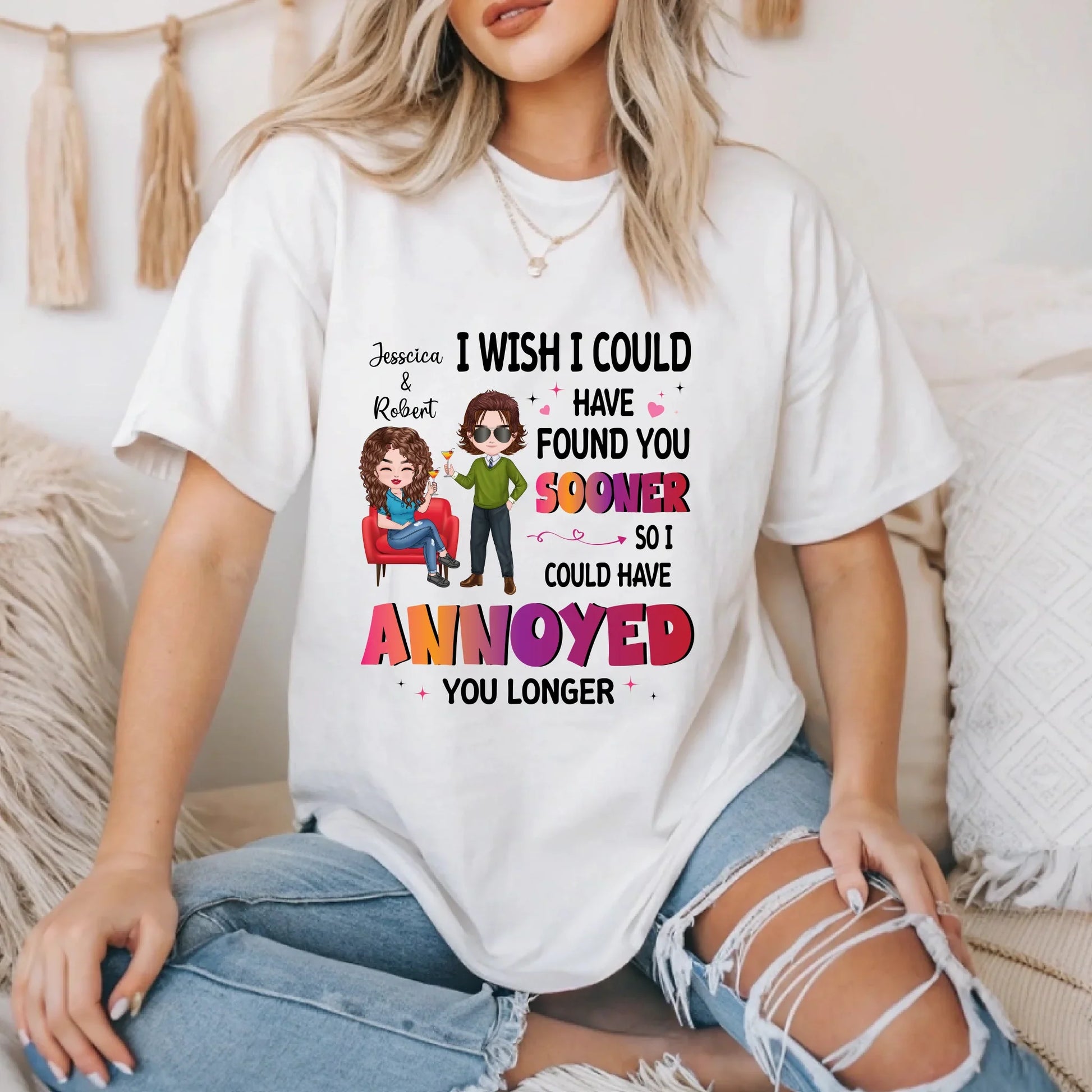 Personalized Couple Shirt – I Wish I Could Have Found You Sooner – Custom Names & Characters Hoodie, Sweatshirt (Image 2)