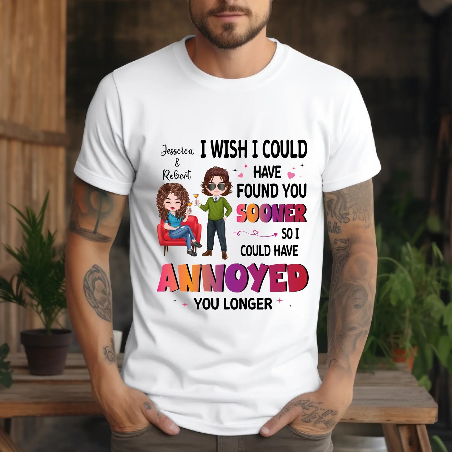 Personalized Couple Shirt – I Wish I Could Have Found You Sooner – Custom Names & Characters Hoodie, Sweatshirt (Image 3)
